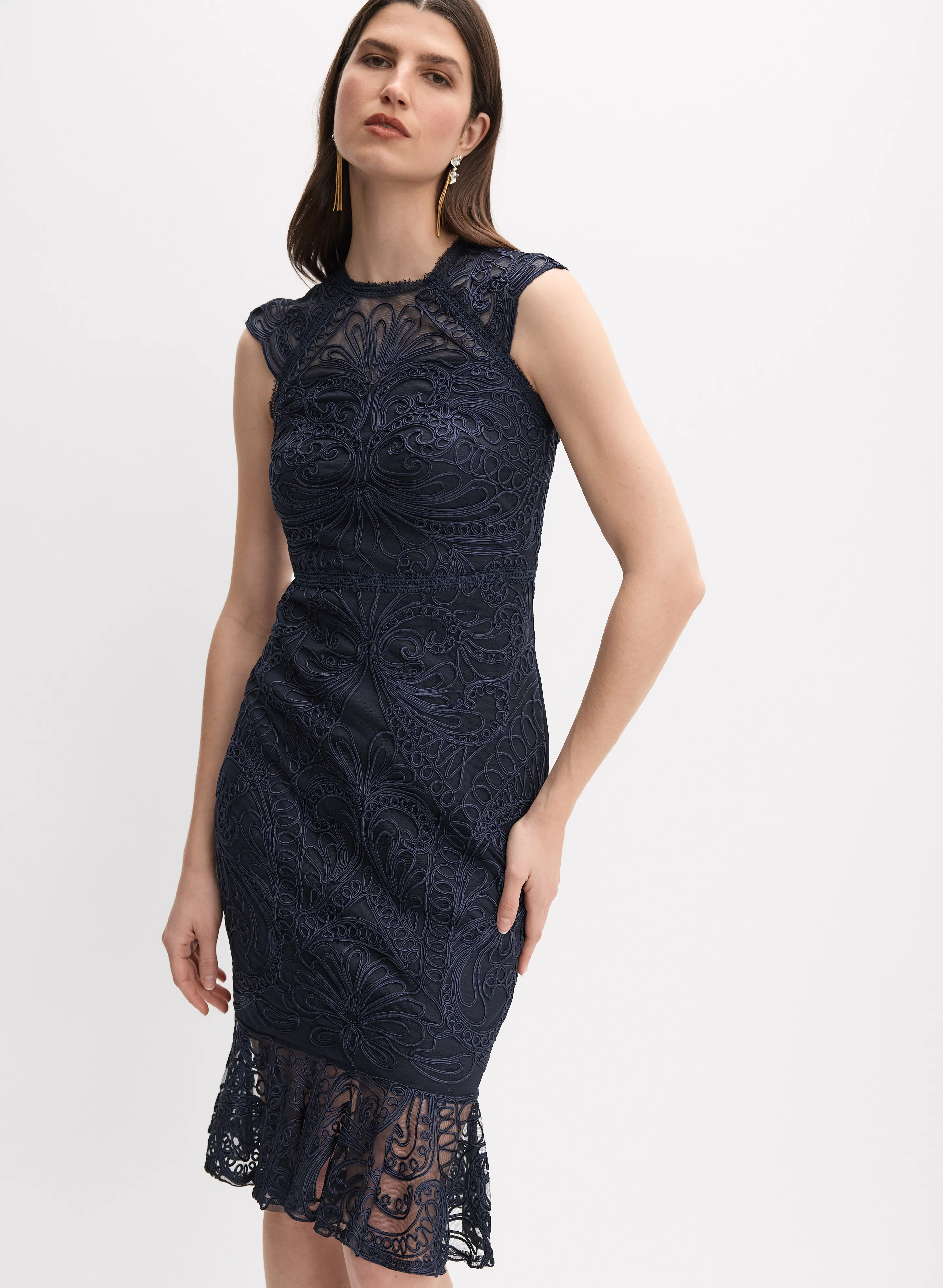 Joseph Ribkoff - Guipure Lace Dress - Image 6