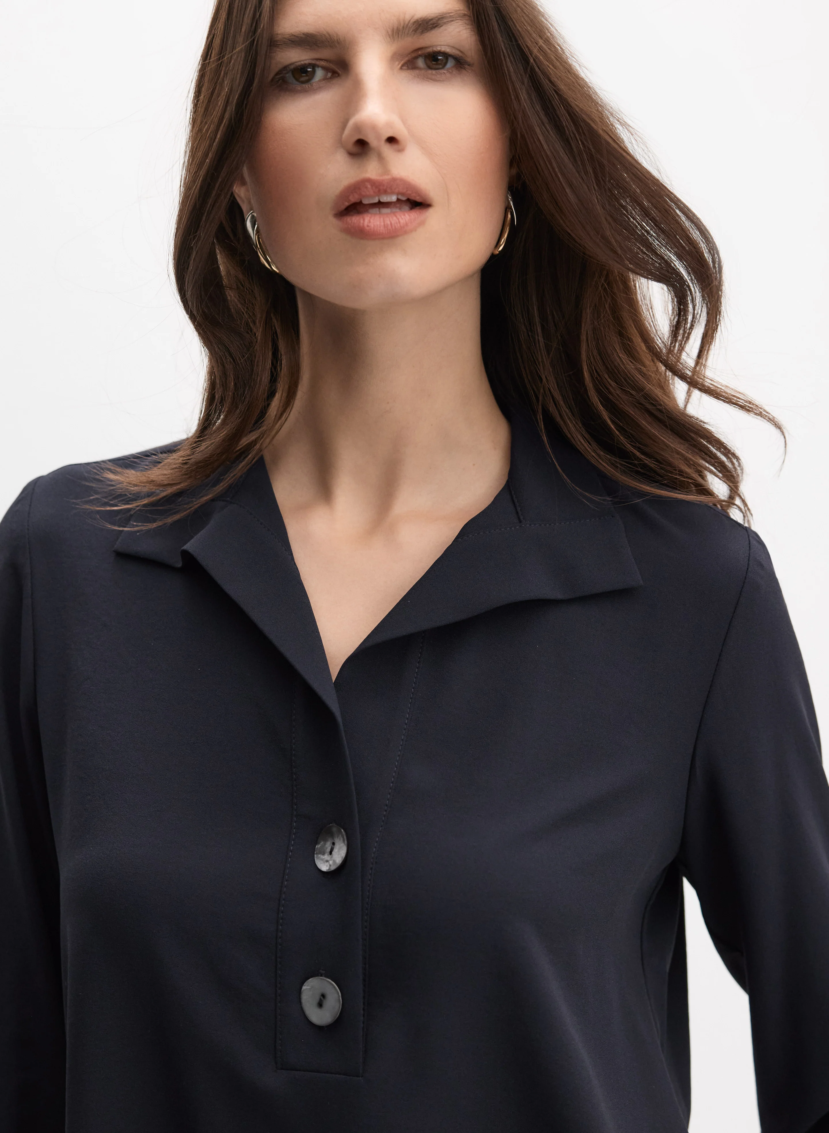 Joseph Ribkoff - Half-Button Blouse - Image 2