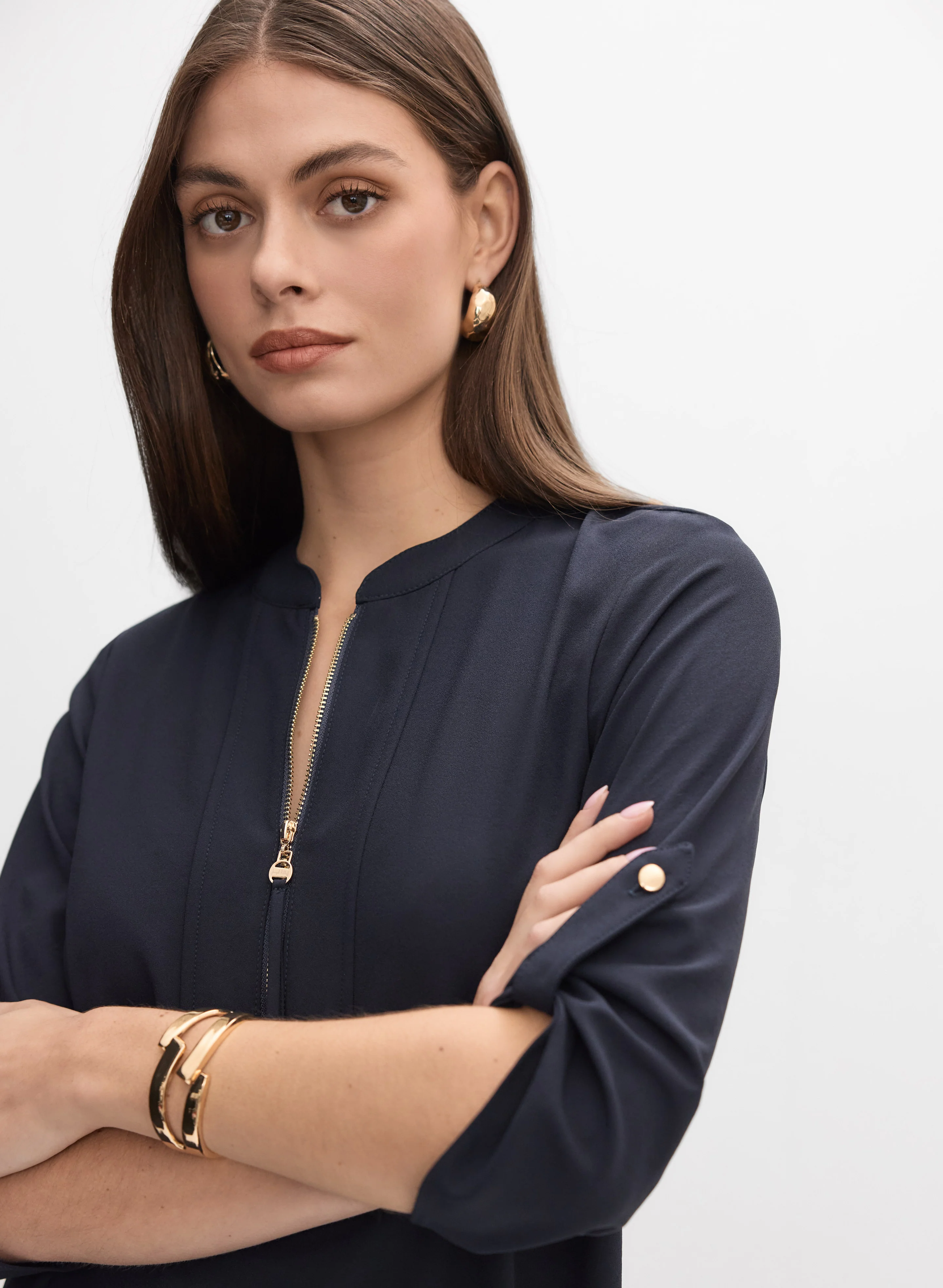 Joseph Ribkoff - Half-Zip Dress - Image 2