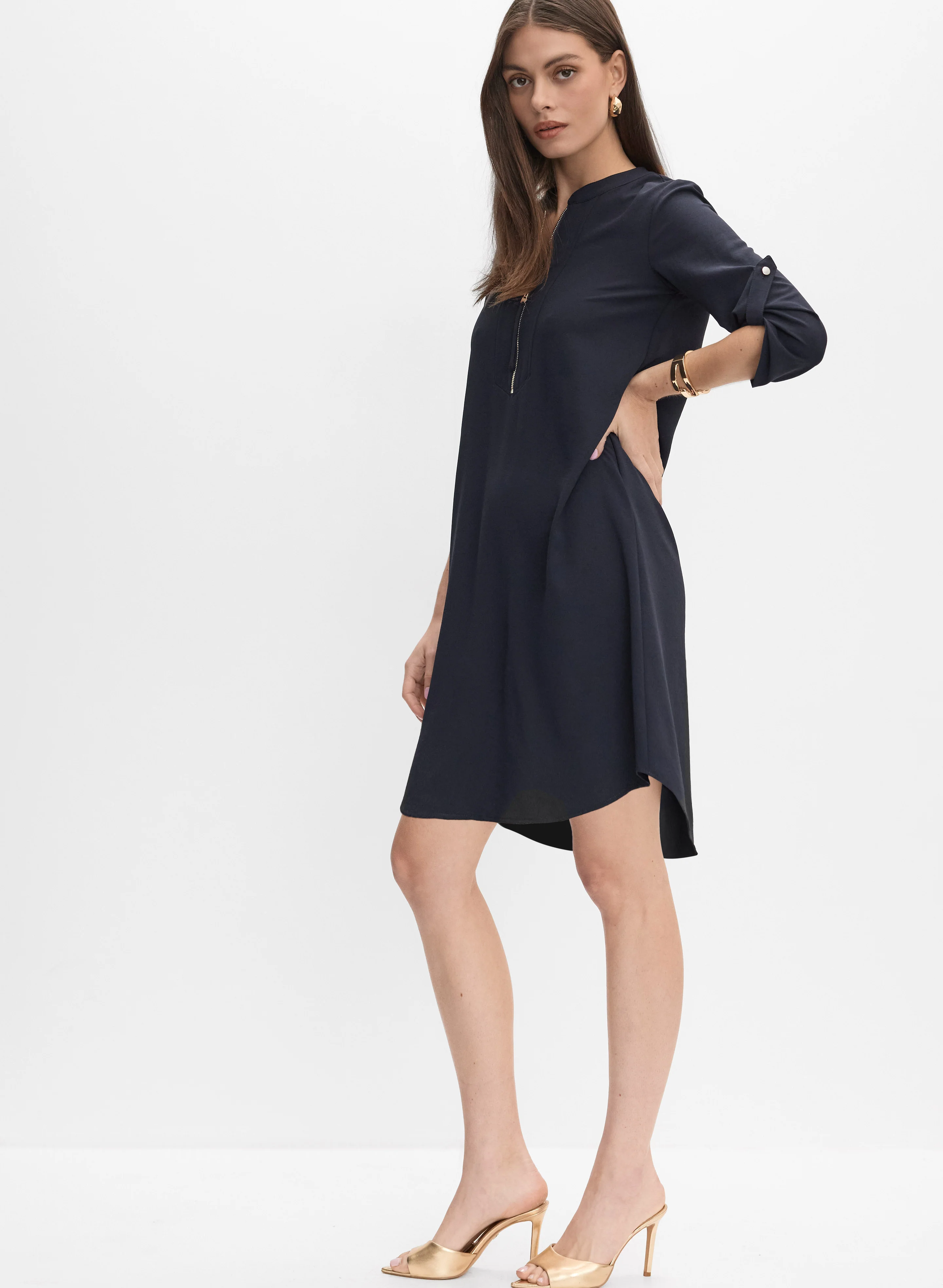 Joseph Ribkoff - Half-Zip Dress - Image 3