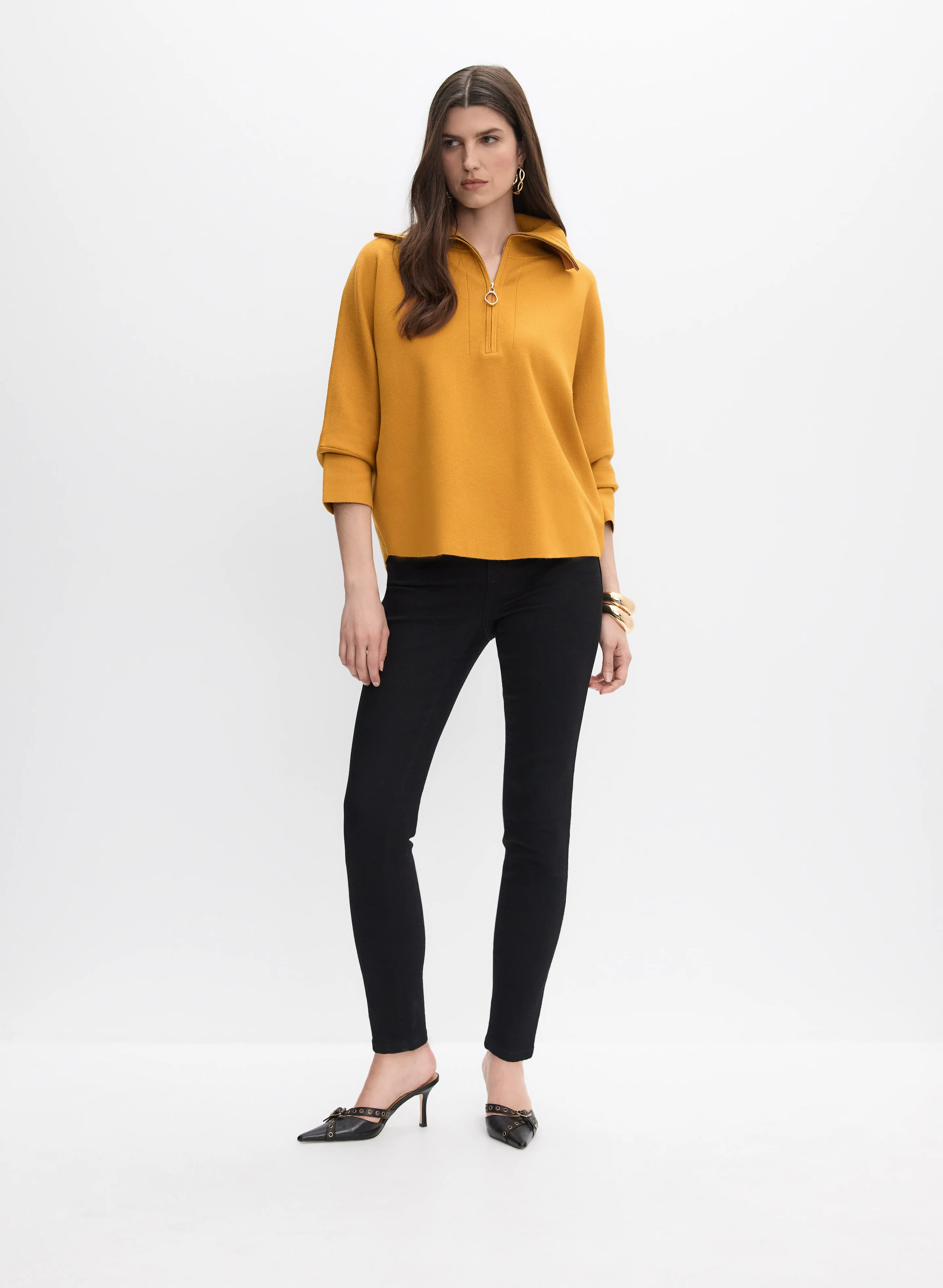 Joseph Ribkoff - Half-Zip Sweater - Image 3