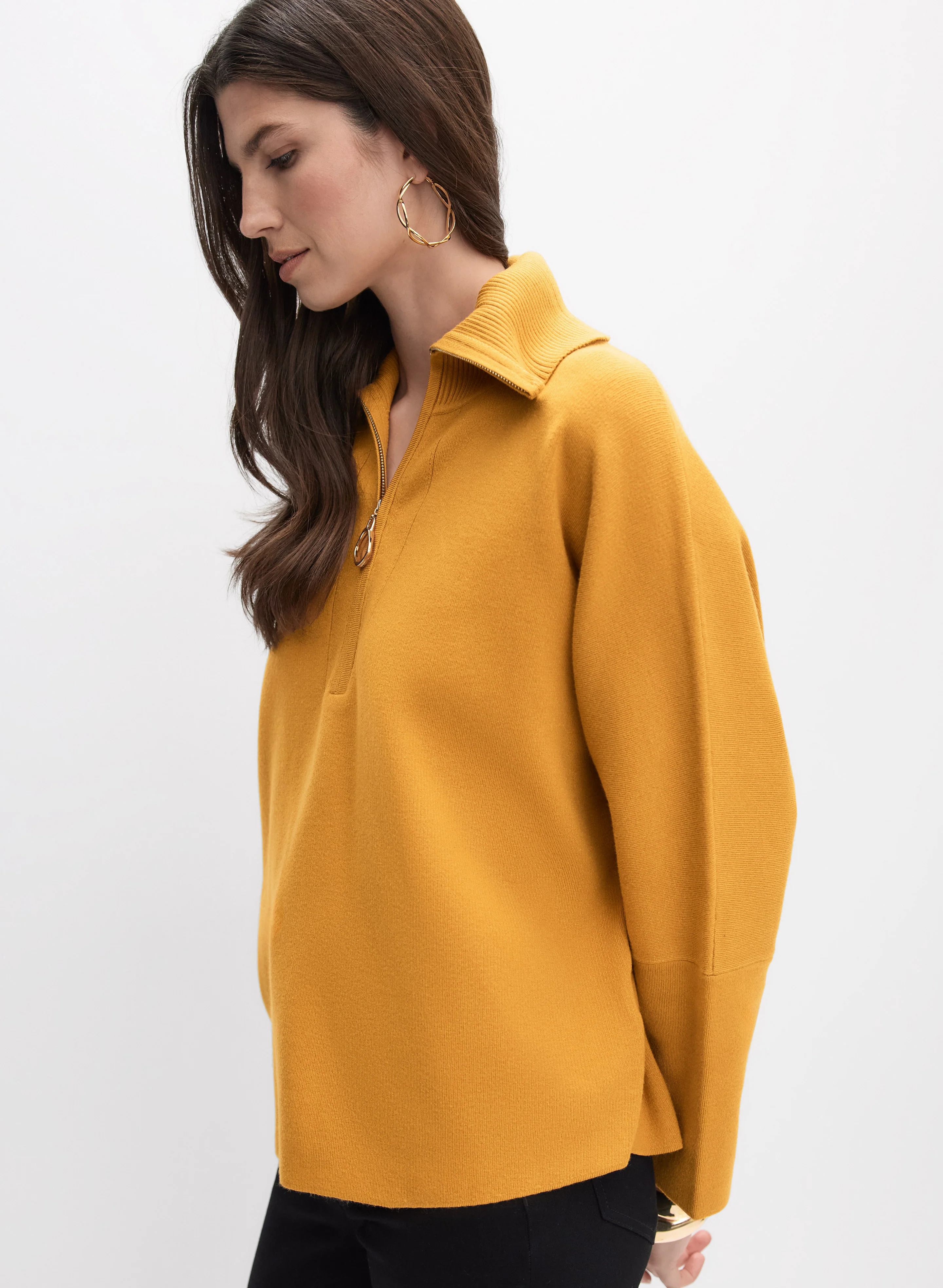 Joseph Ribkoff - Half-Zip Sweater - Image 5
