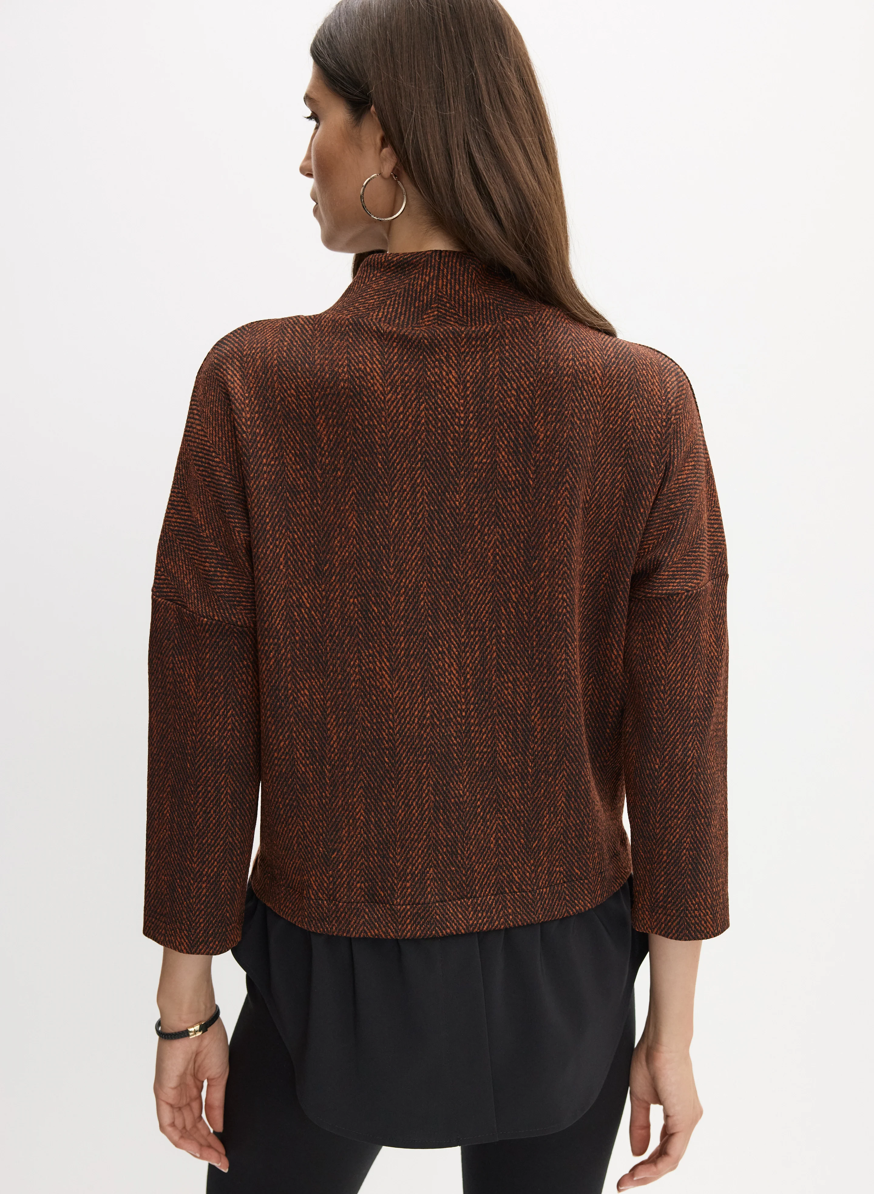 Joseph Ribkoff - Herringbone Knit Sweater - Image 4