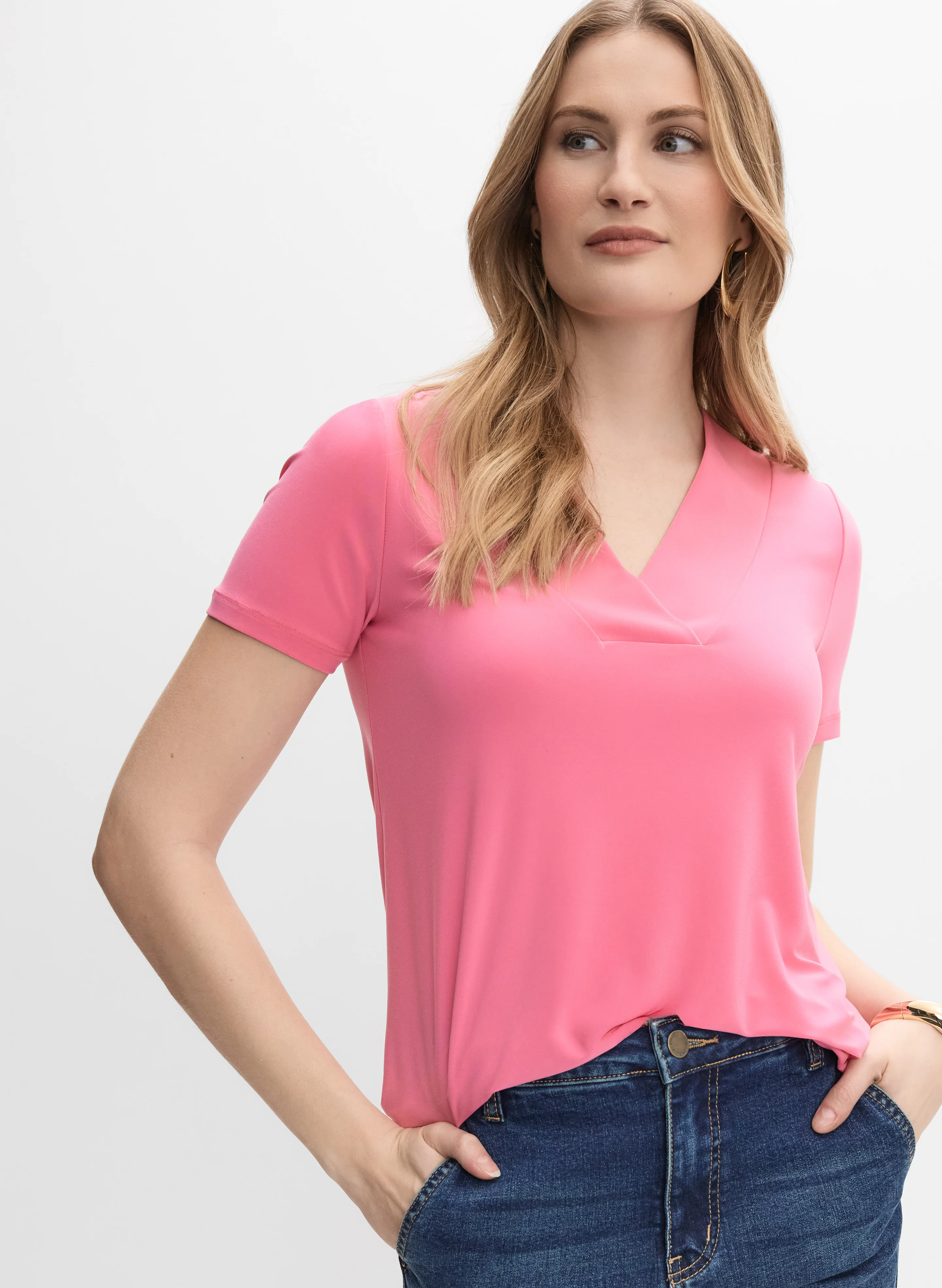 Joseph Ribkoff - Jersey V-Neck Top