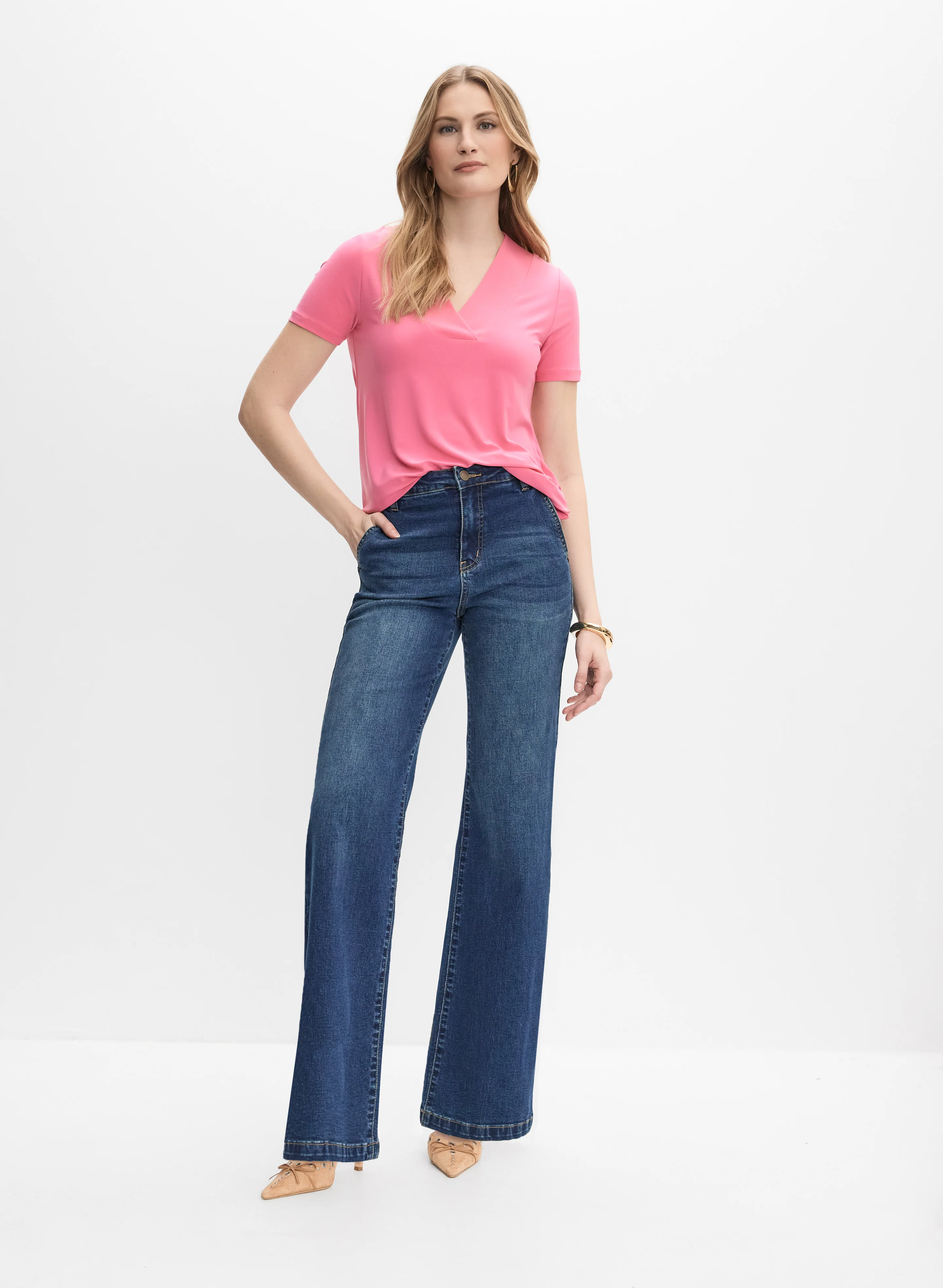 Joseph Ribkoff - Jersey V-Neck Top - Image 3