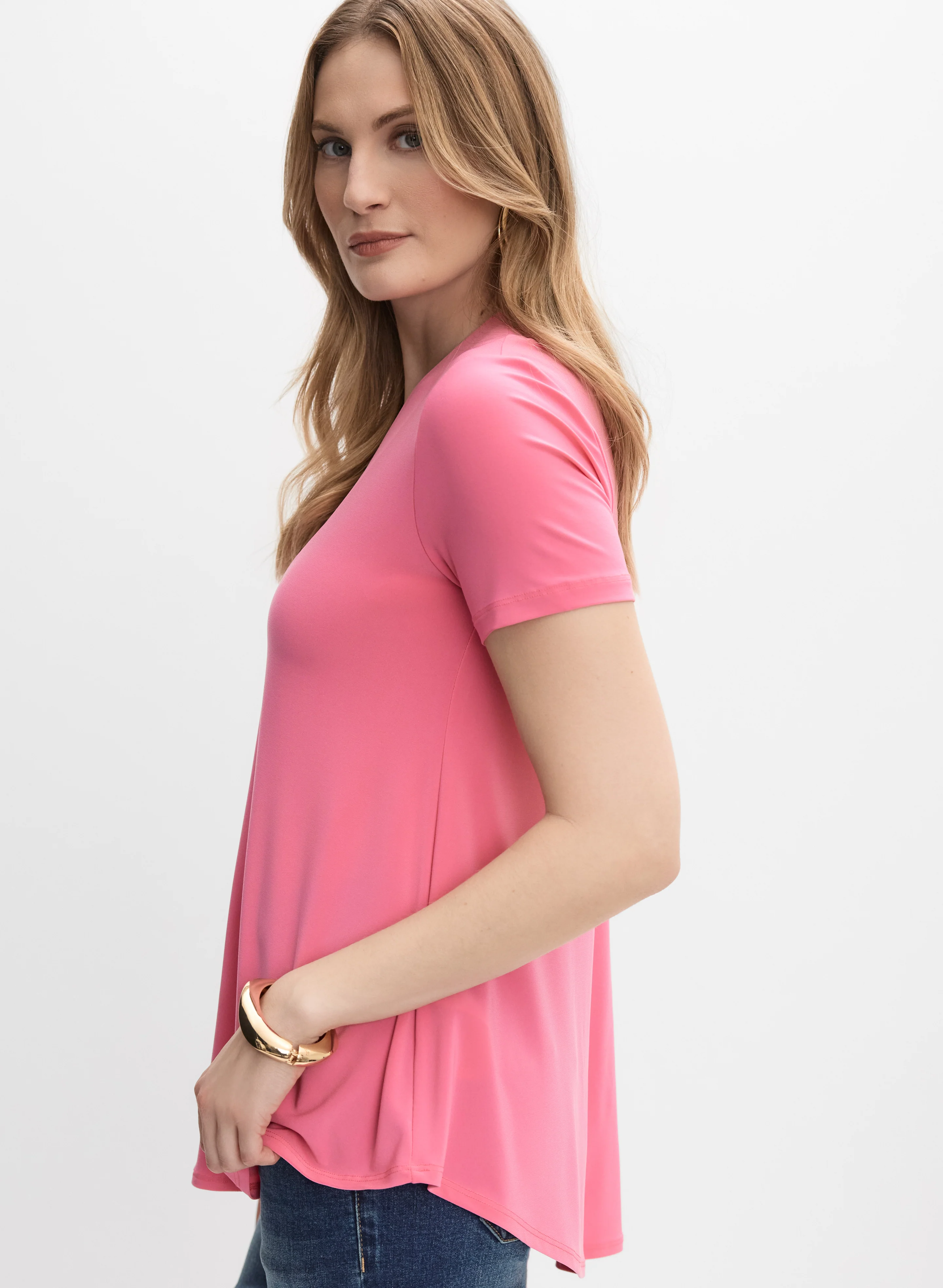 Joseph Ribkoff - Jersey V-Neck Top - Image 5