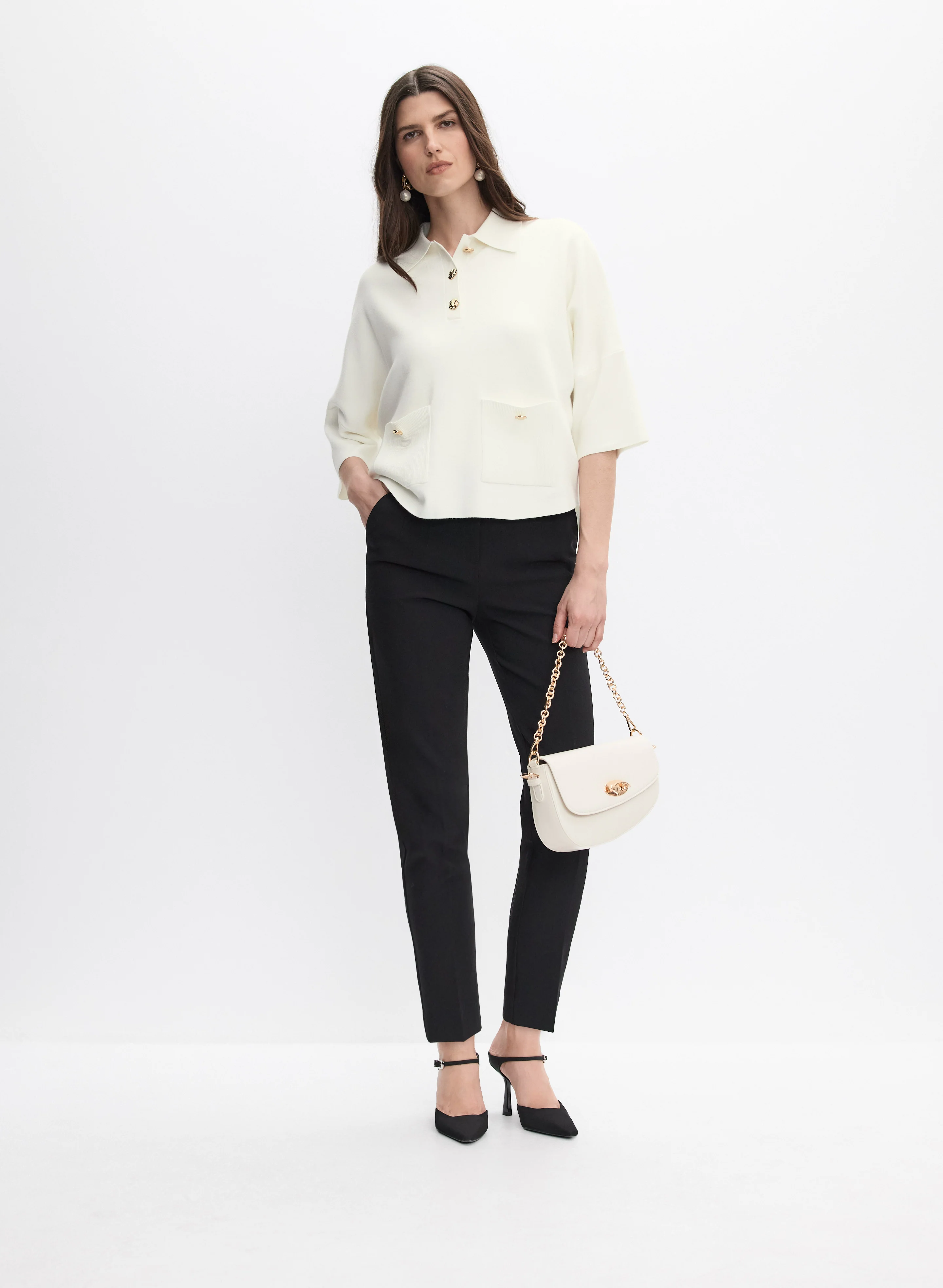 Joseph Ribkoff - Knit Polo Sweater - Image 3