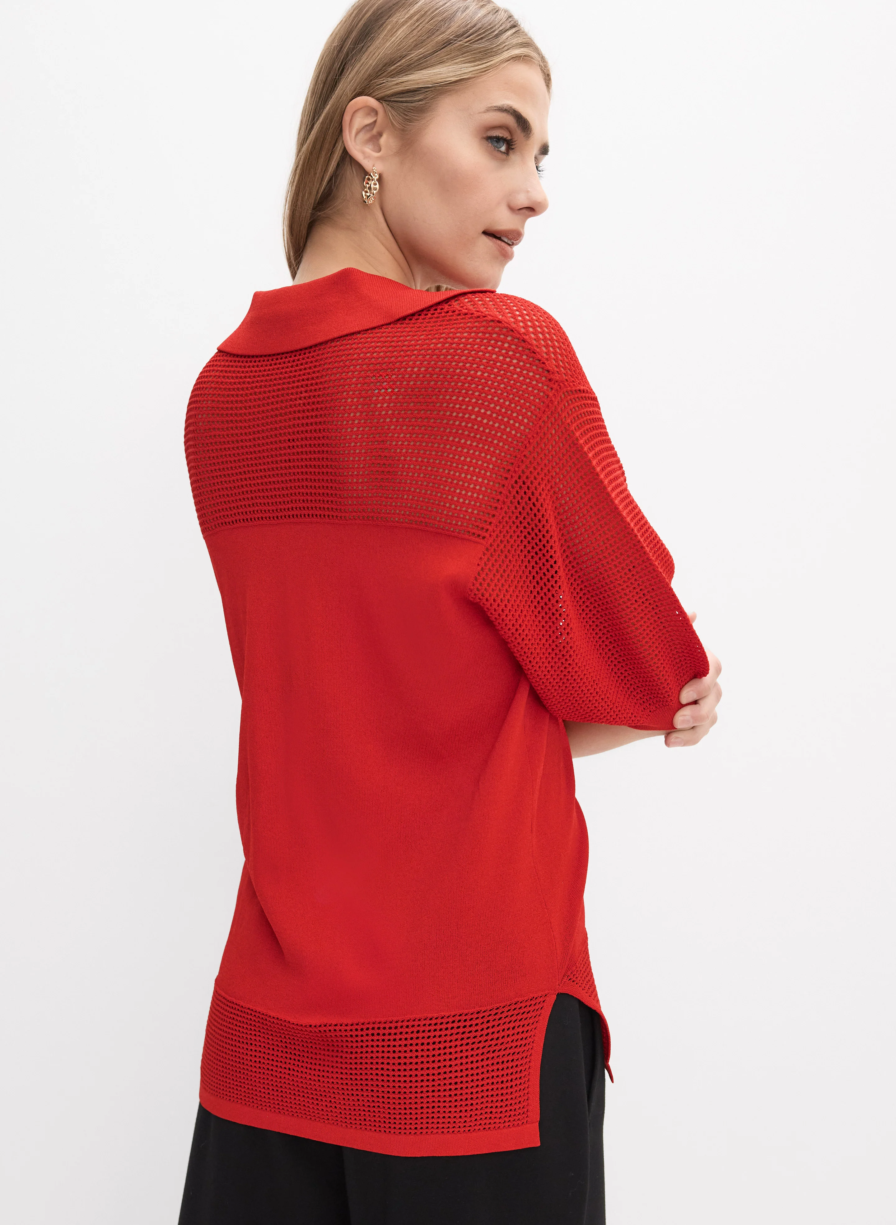 Joseph Ribkoff - Knit Polo Top - Image 4