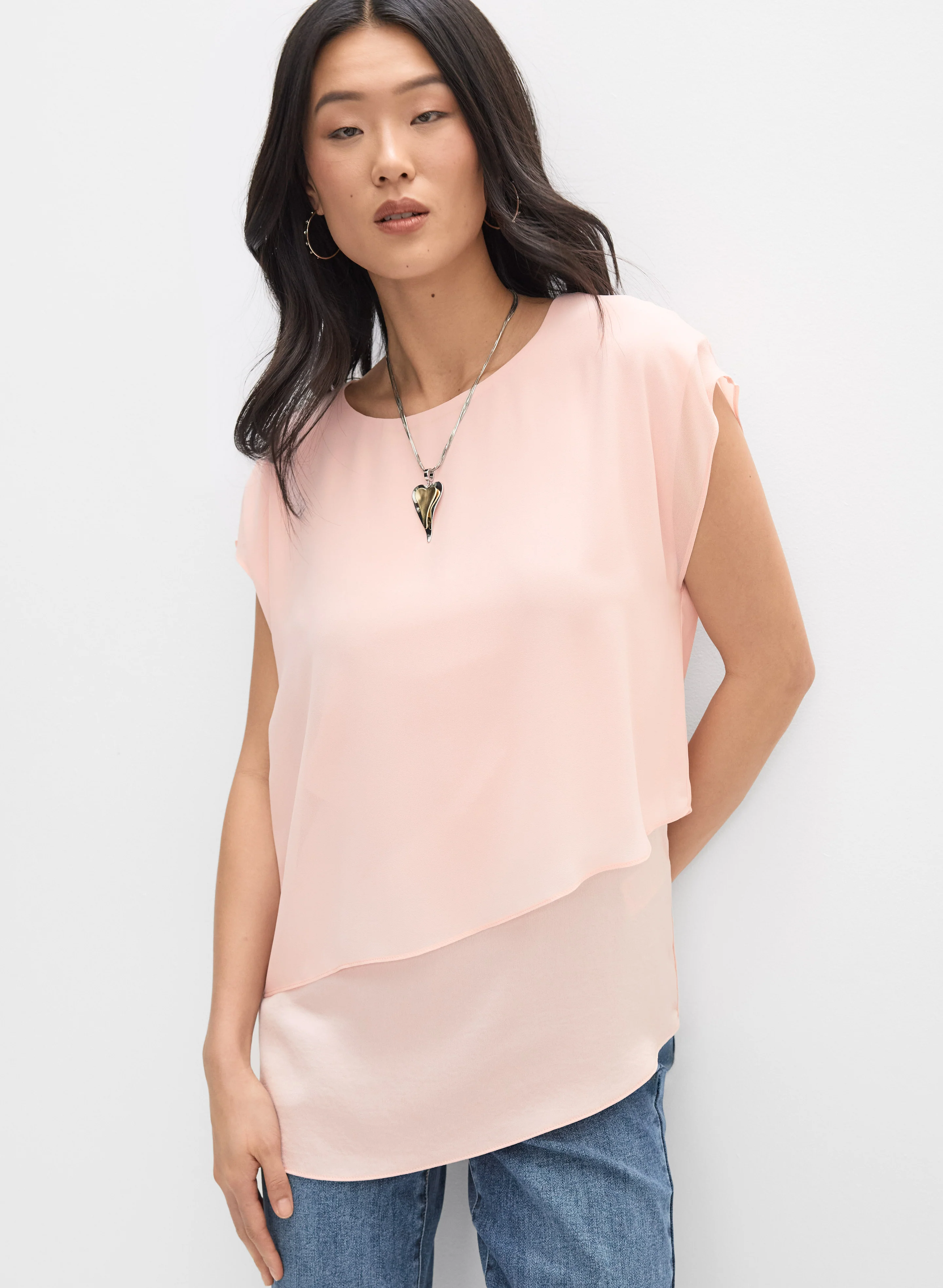 Joseph Ribkoff - Layered Asymmetrical Blouse