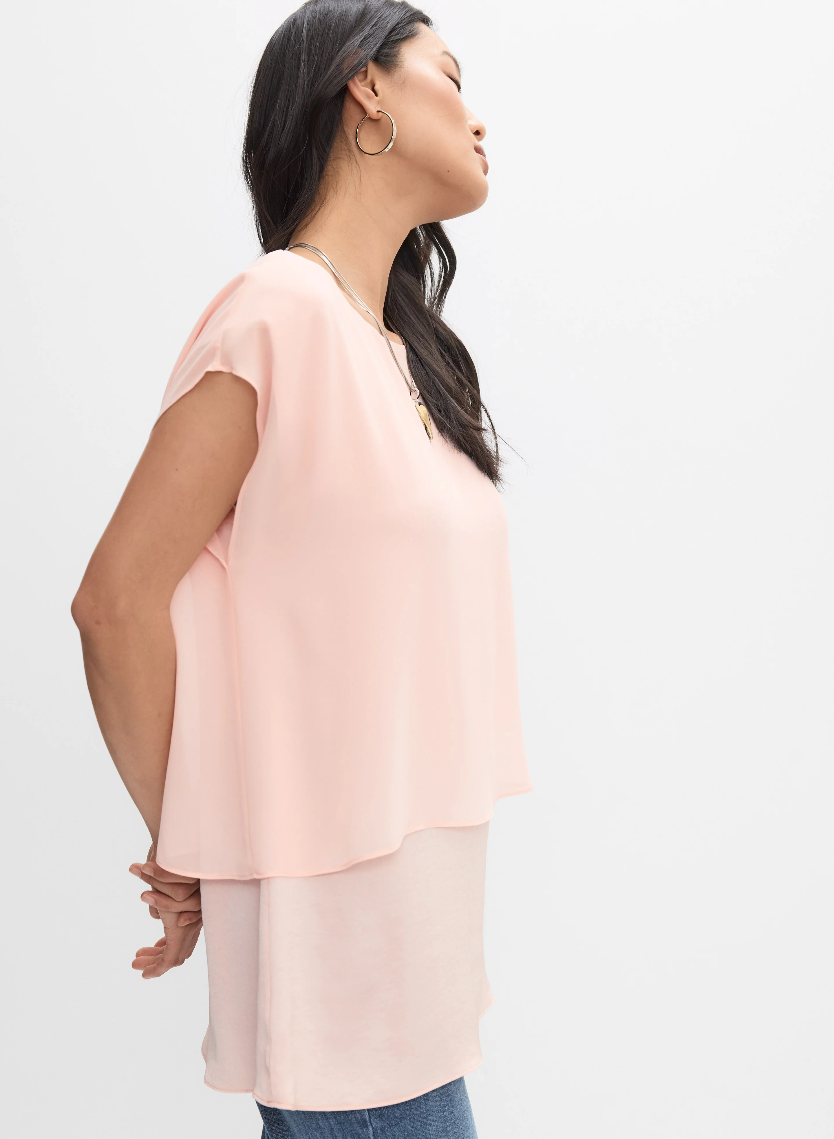 Joseph Ribkoff - Layered Asymmetrical Blouse - Image 5