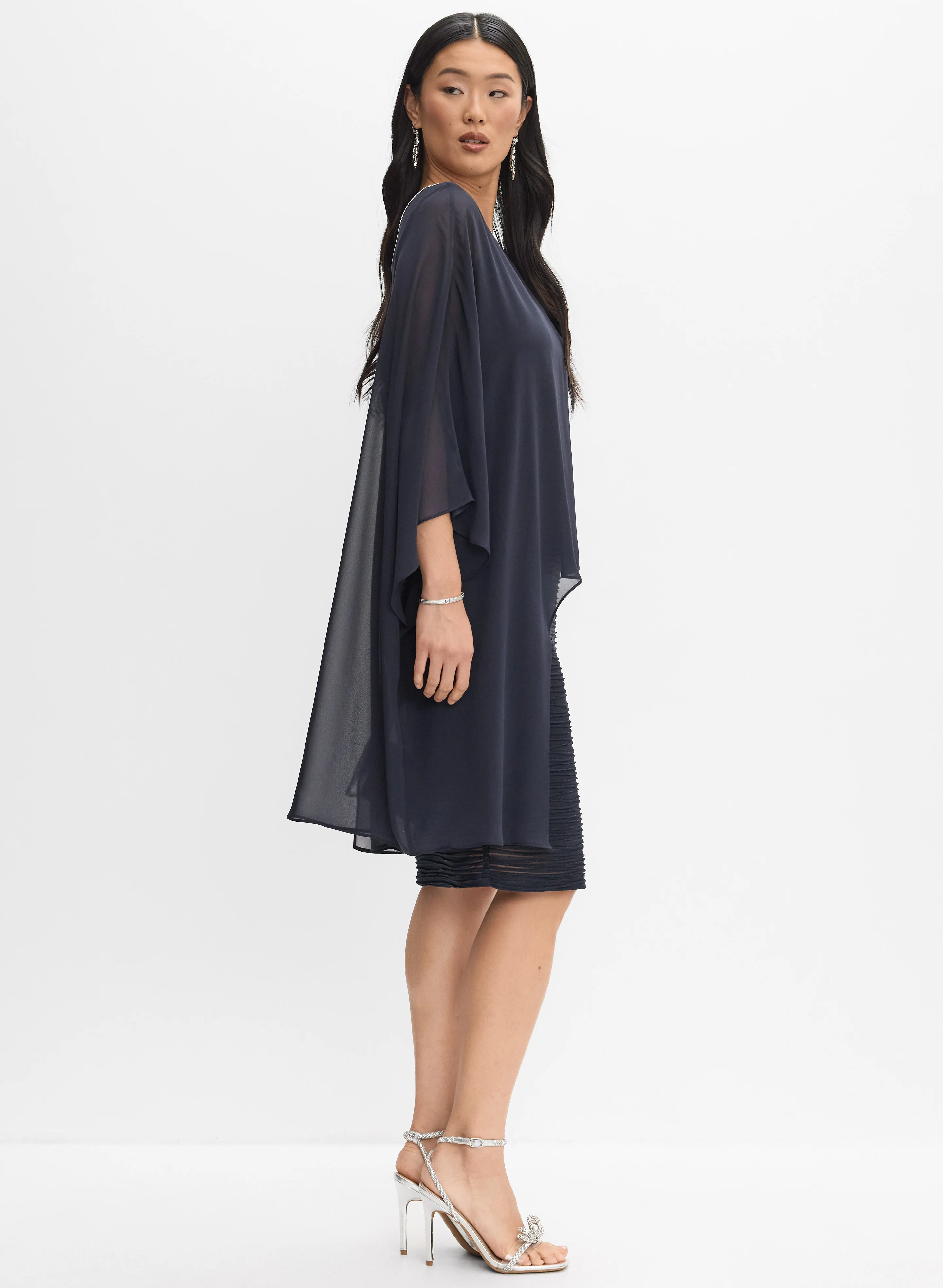 Joseph Ribkoff - Layered Sheath Dress - Image 3
