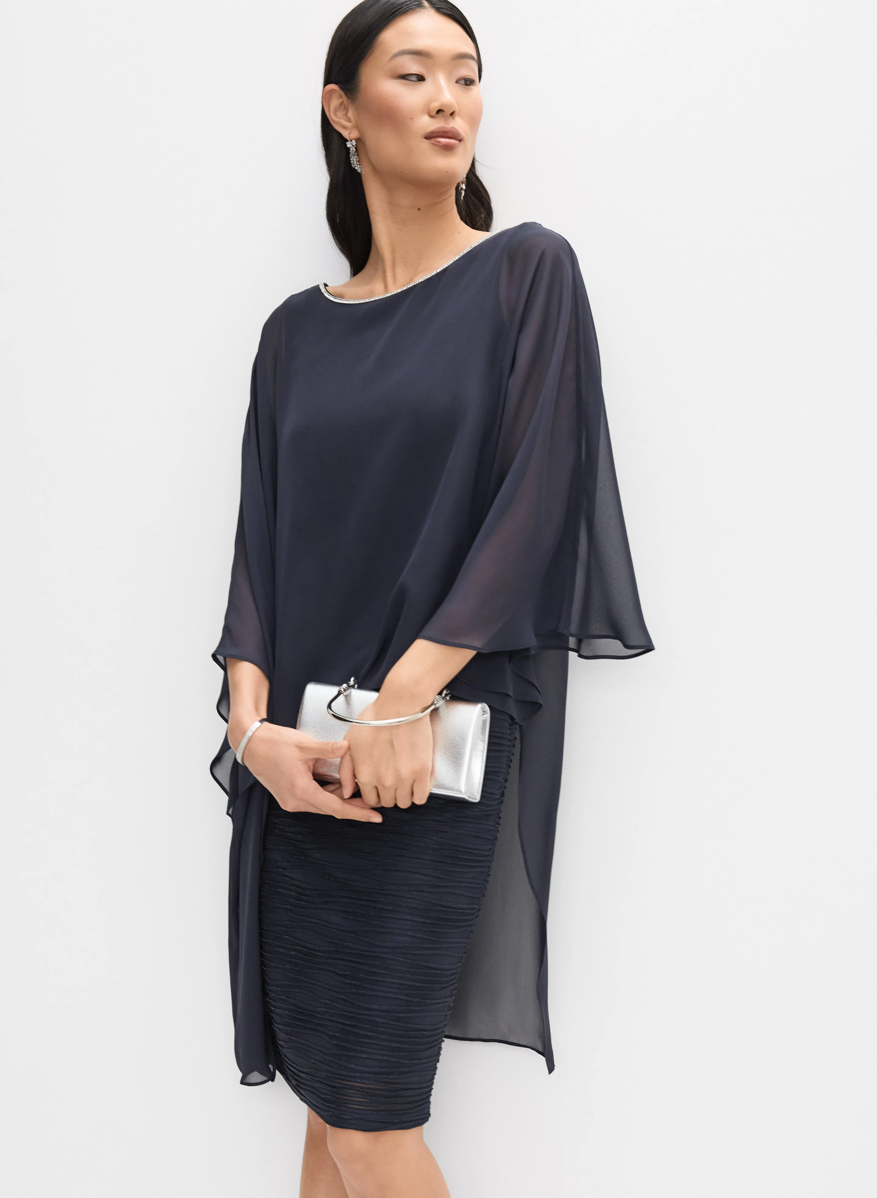 Joseph Ribkoff - Layered Sheath Dress - Image 5