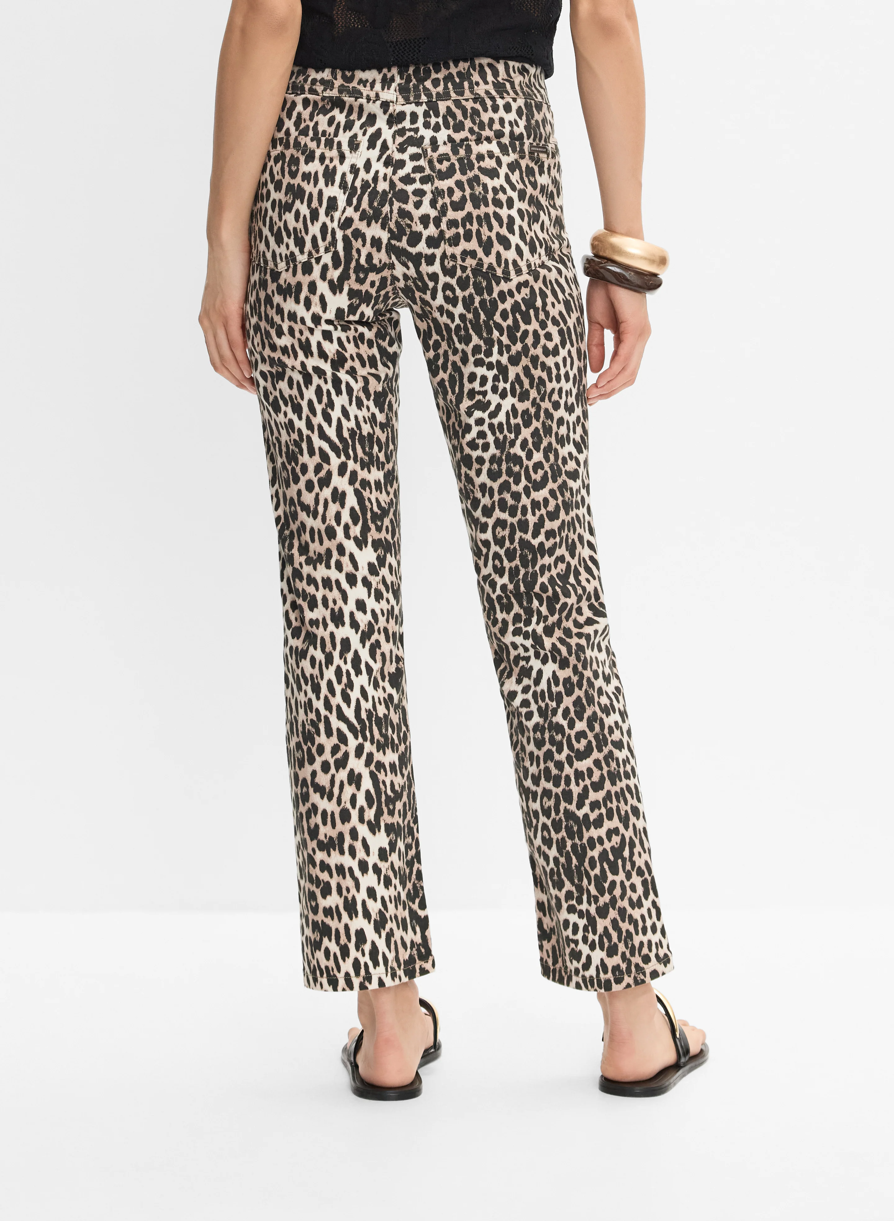 Joseph Ribkoff - Leopard Print Straight-Leg Pants - Image 2