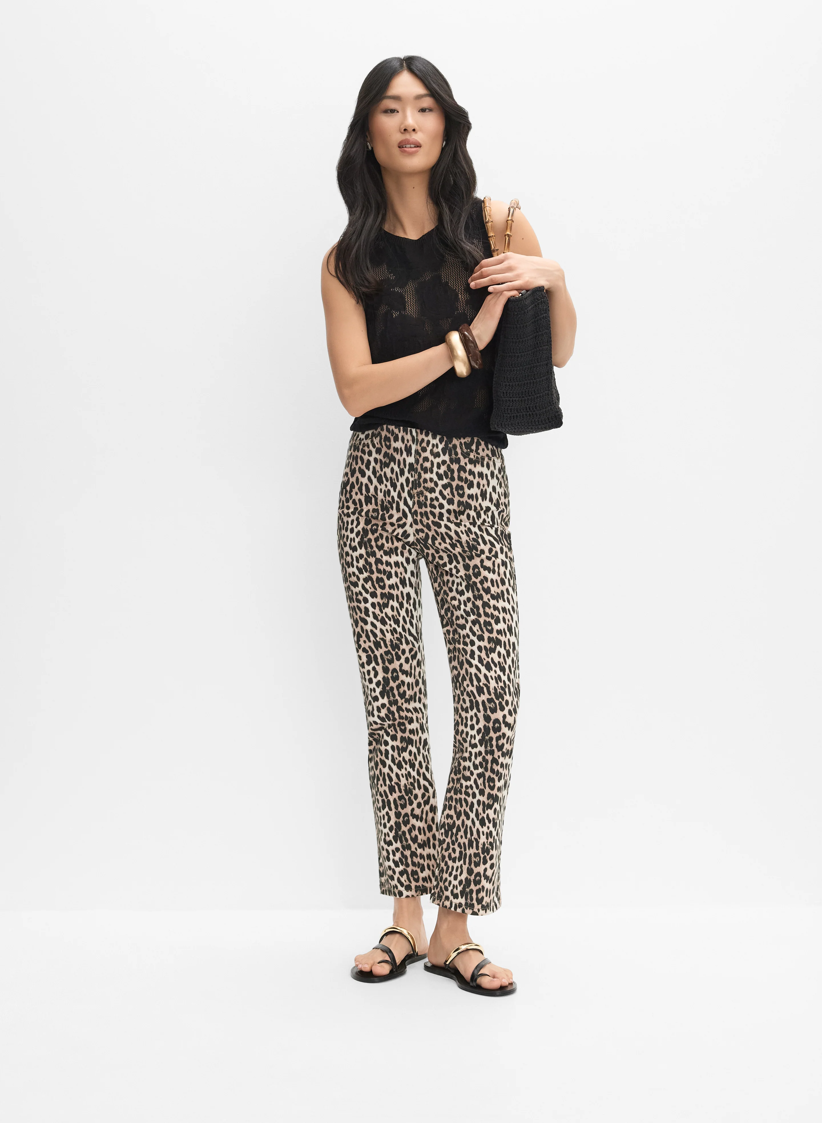 Joseph Ribkoff - Leopard Print Straight-Leg Pants - Image 3