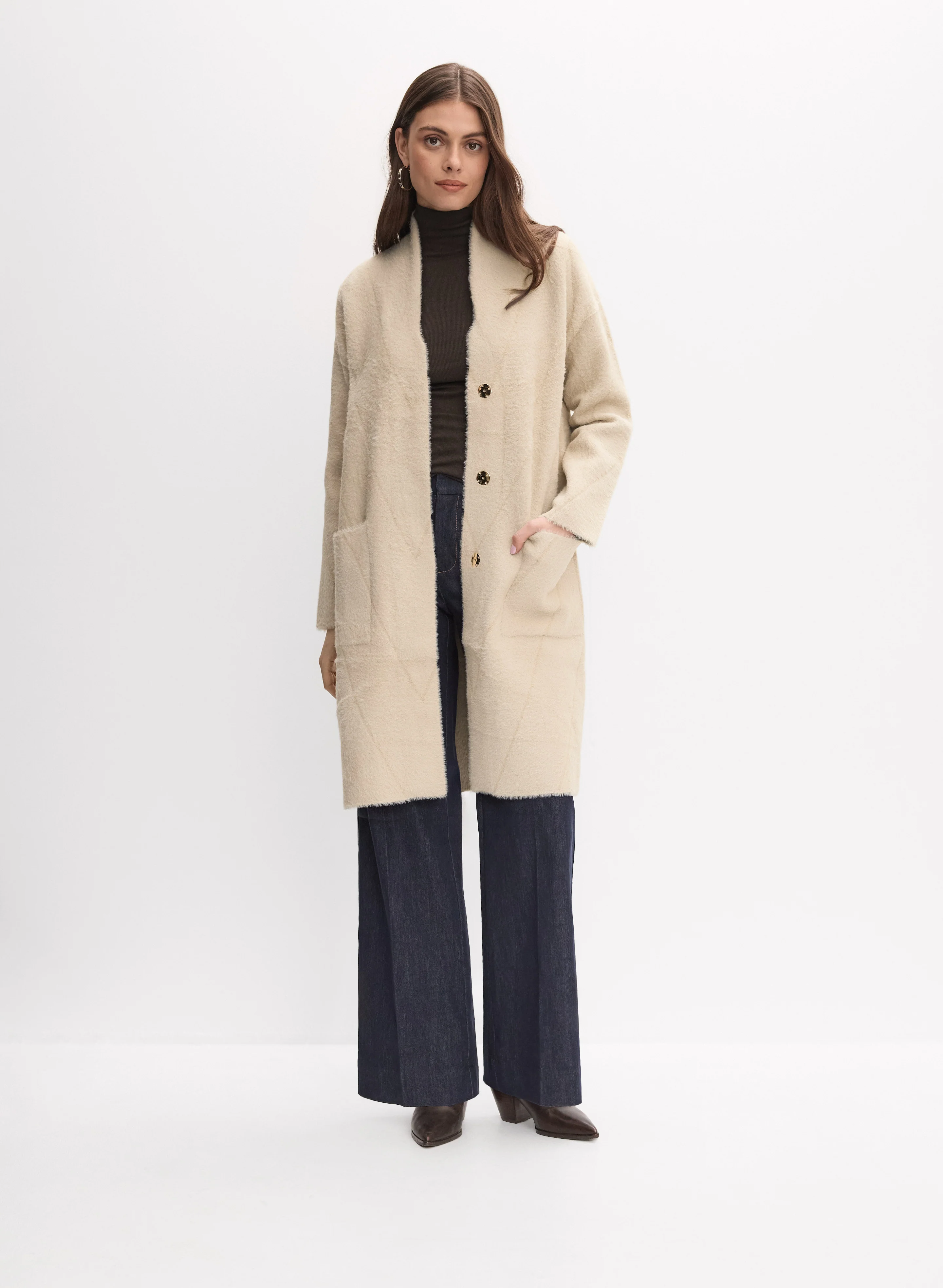 Joseph Ribkoff - Long Yarn Coat