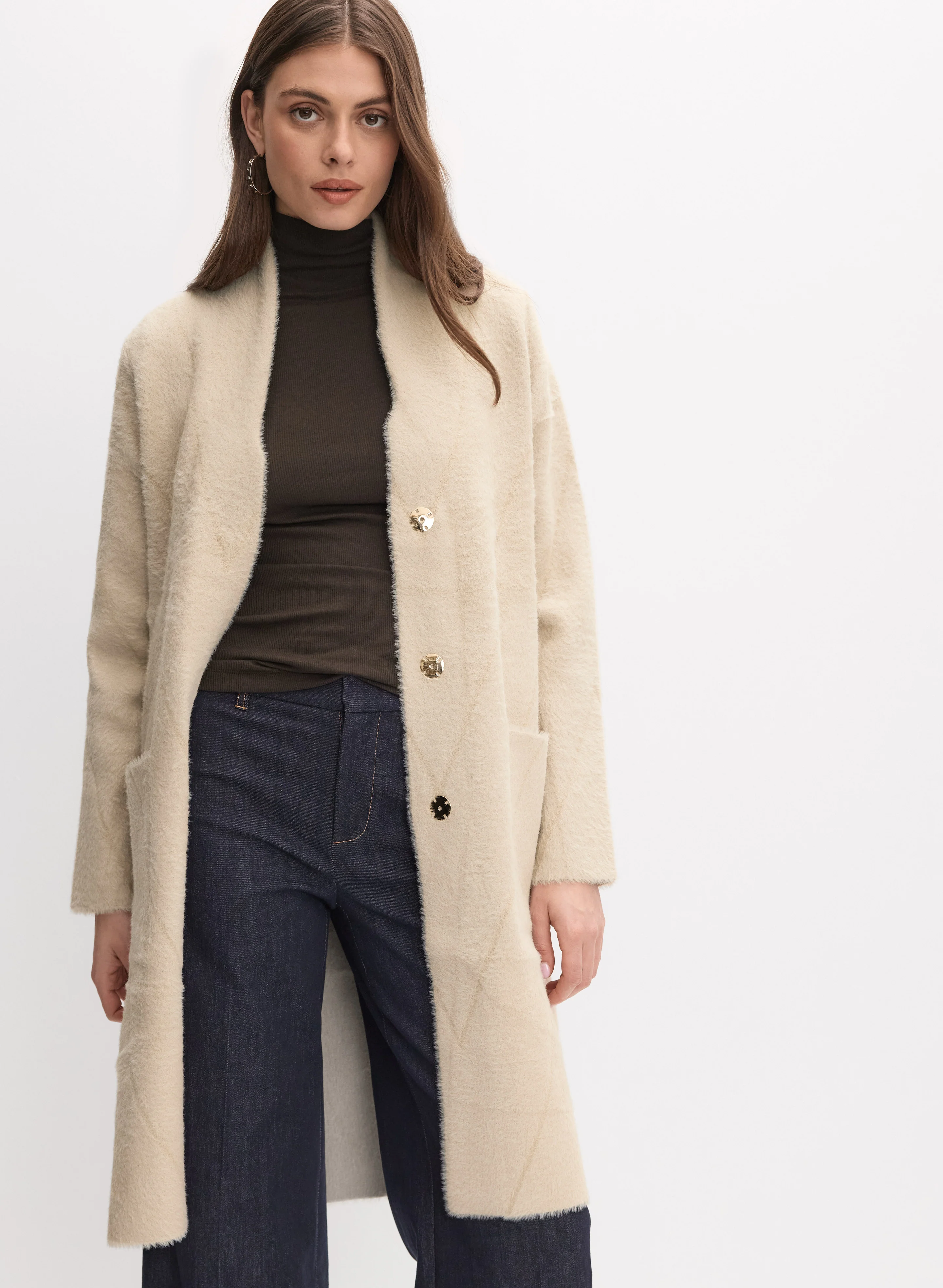 Joseph Ribkoff - Long Yarn Coat - Image 3