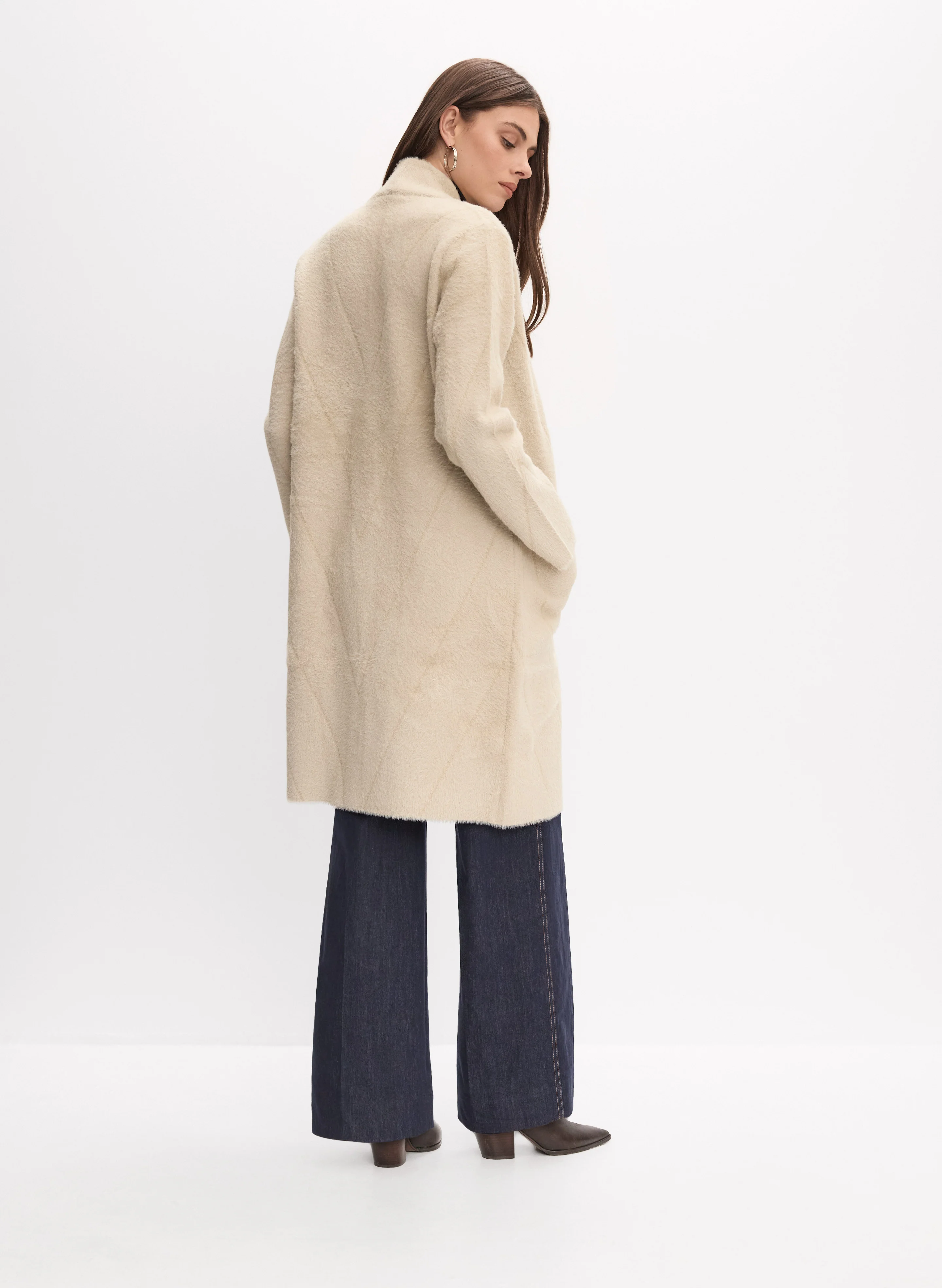 Joseph Ribkoff - Long Yarn Coat - Image 4