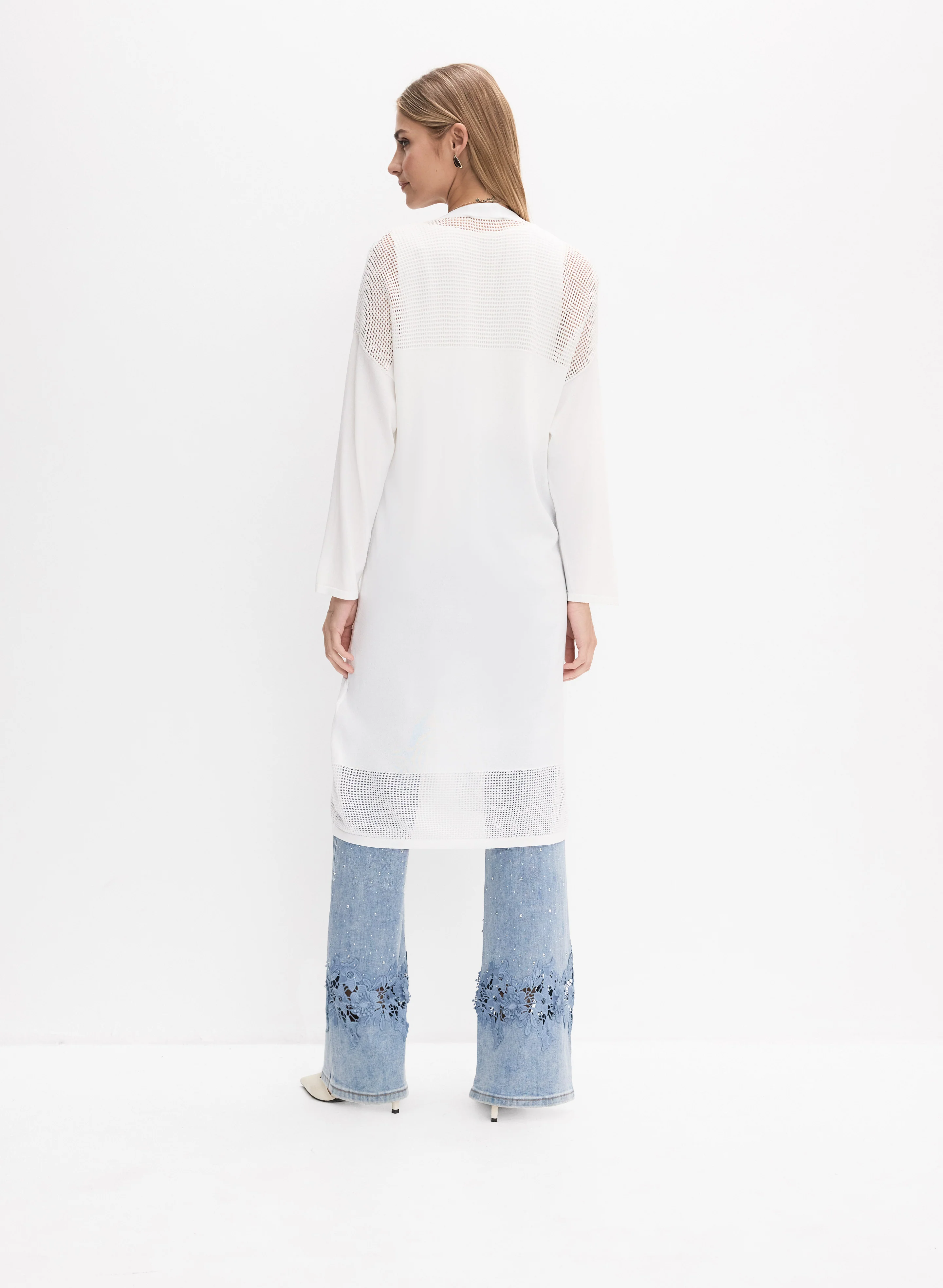 Joseph Ribkoff - Mesh Detail Cardigan - Image 4