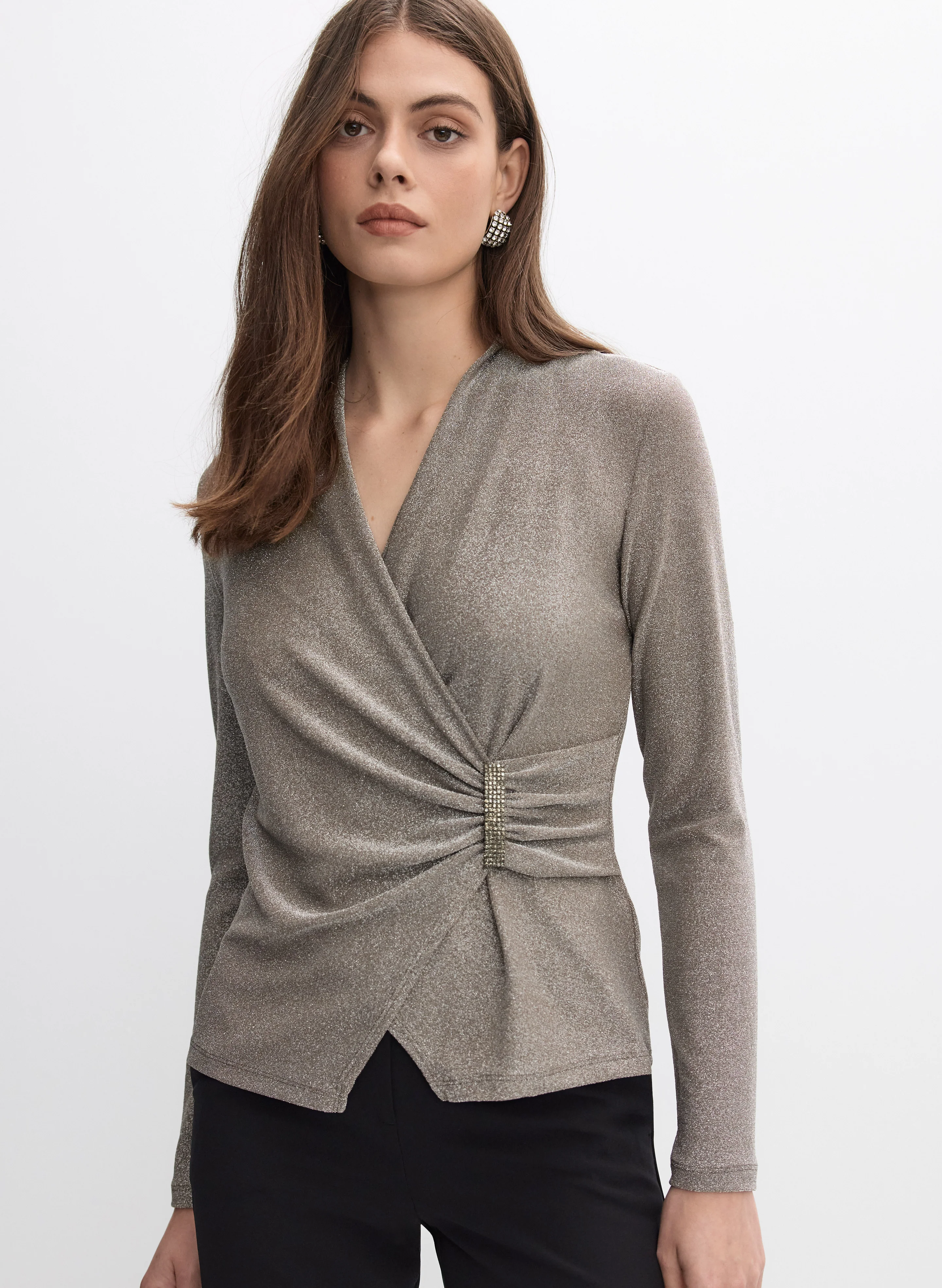 Joseph Ribkoff - Metallic Jersey Top