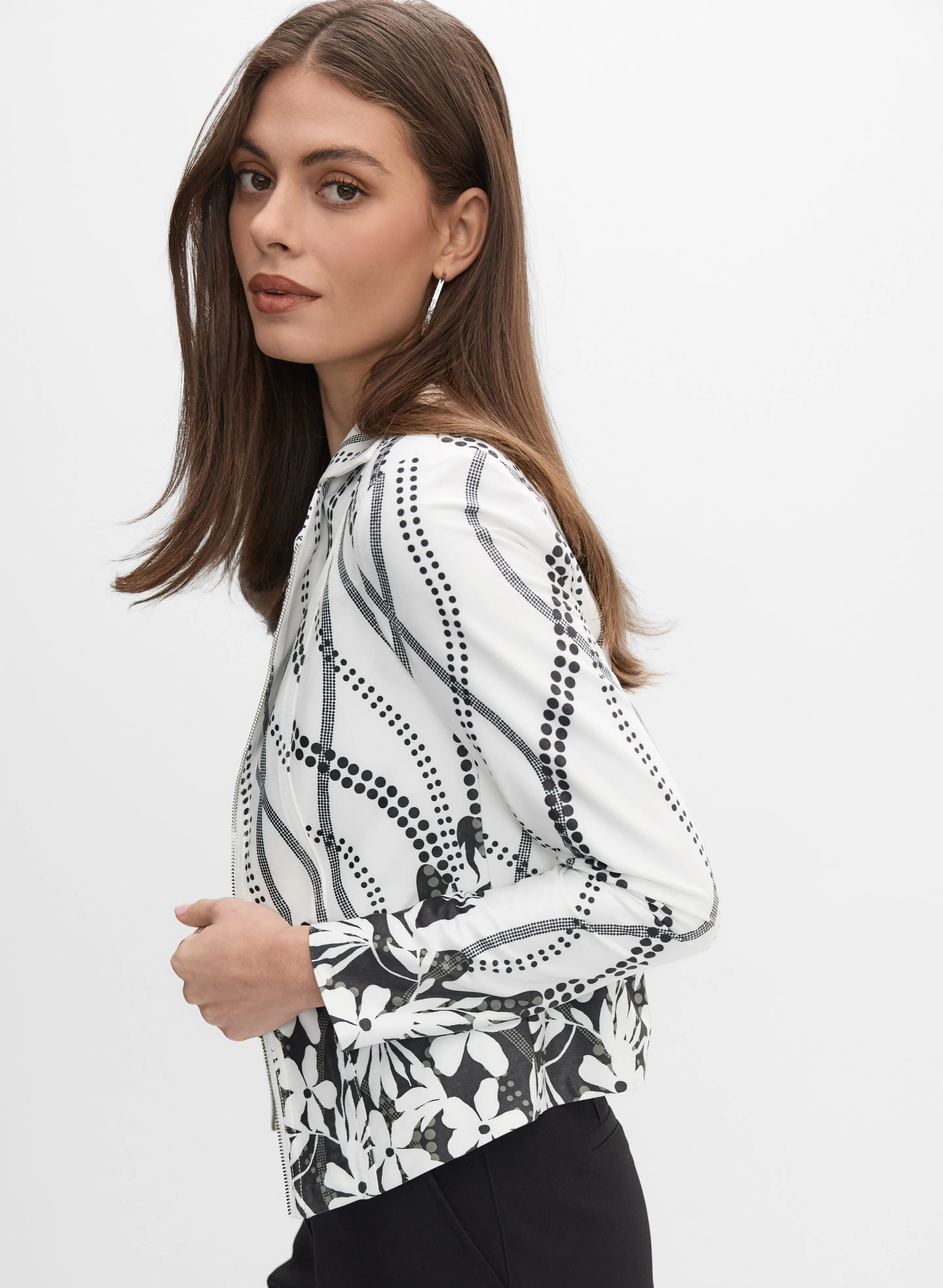 Joseph Ribkoff - Mixed Print Jacket - Image 5