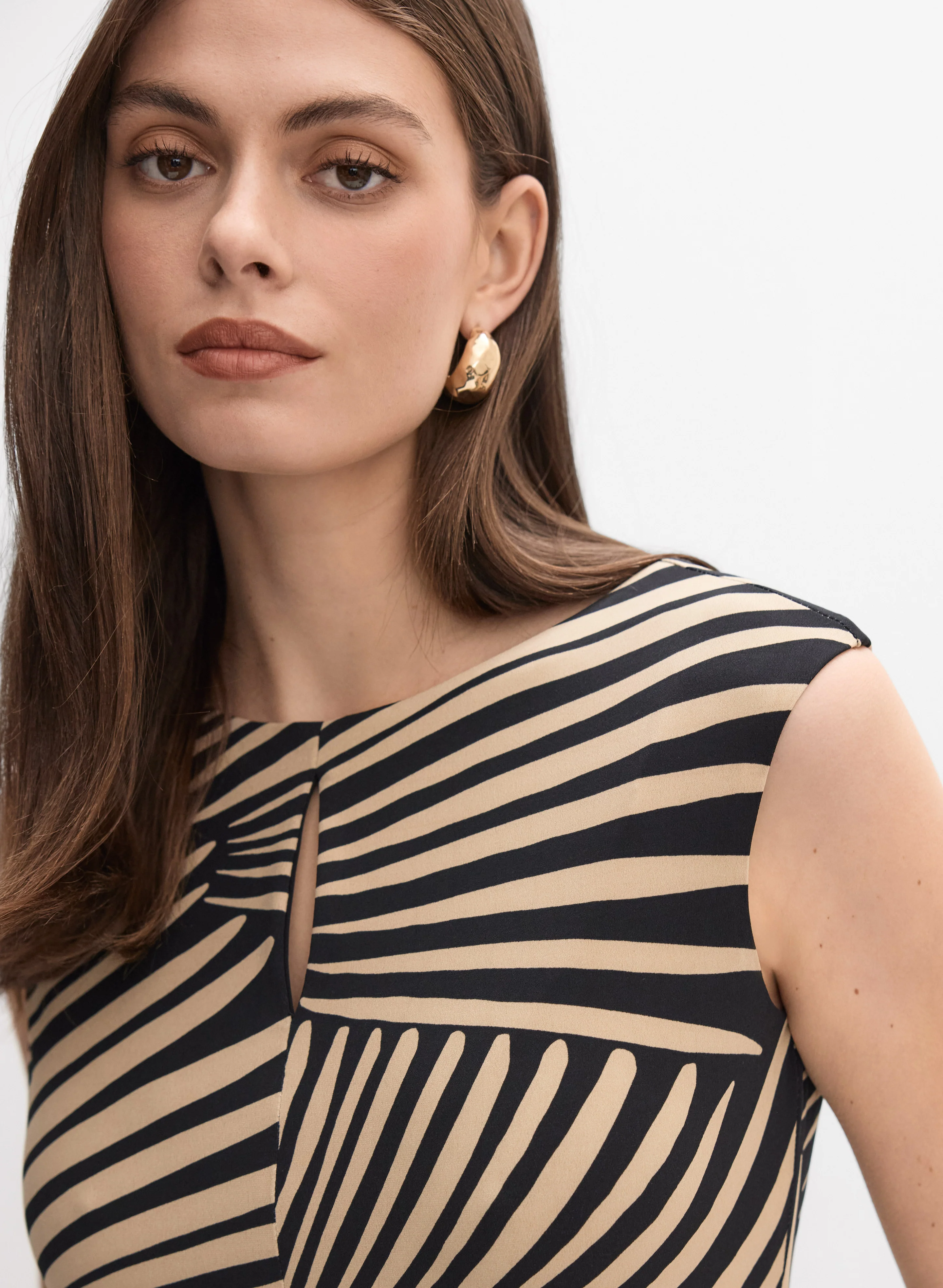 Joseph Ribkoff - Palm Print Dress - Image 2