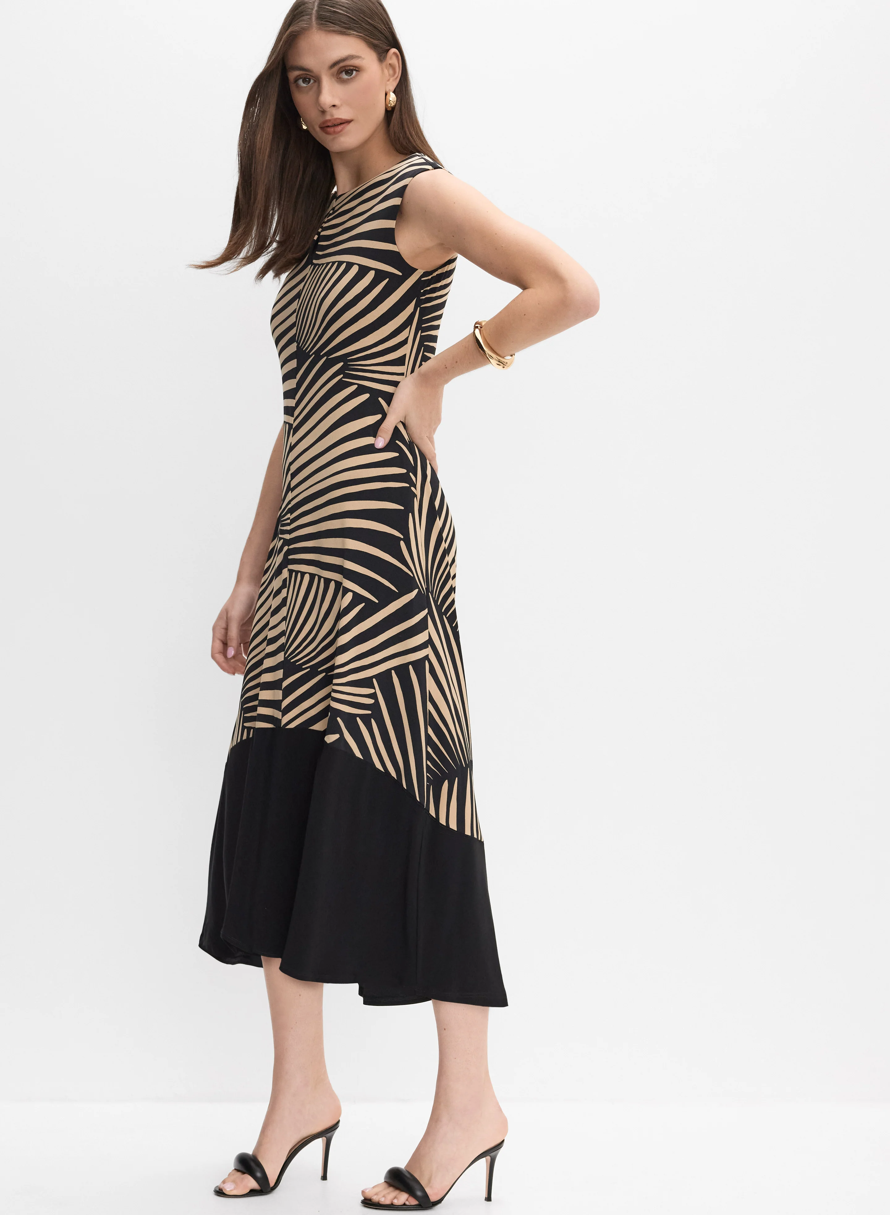 Joseph Ribkoff - Palm Print Dress - Image 3