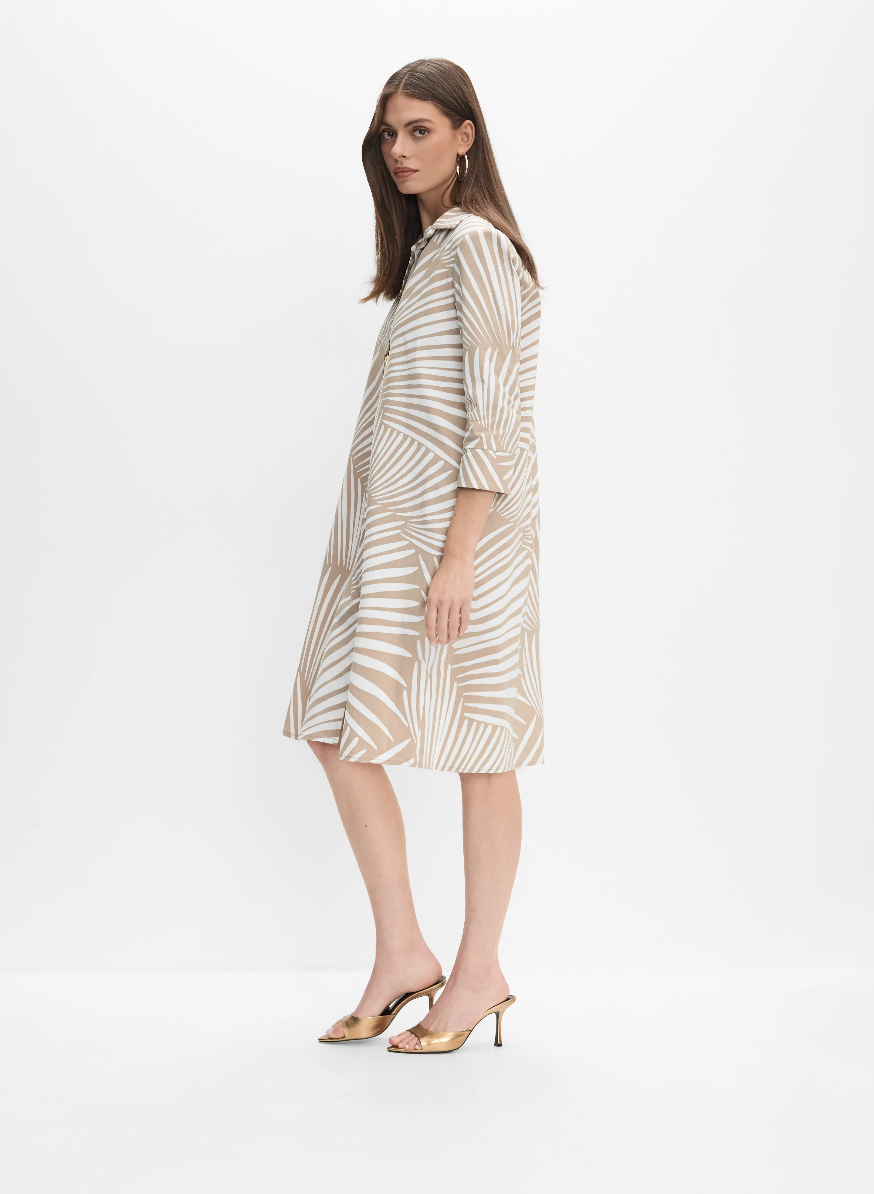Joseph Ribkoff - Palm Print Dress - Image 3