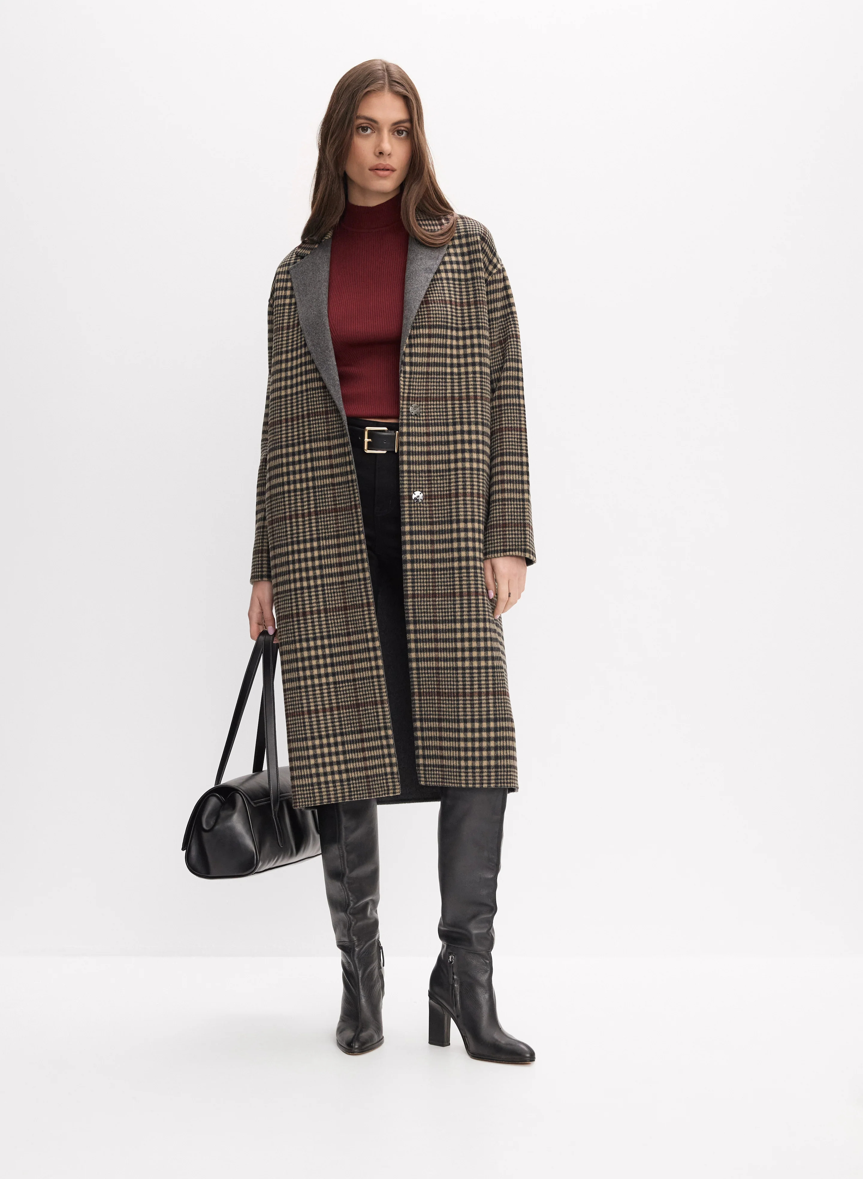 Joseph Ribkoff - Plaid Double-Face Coat