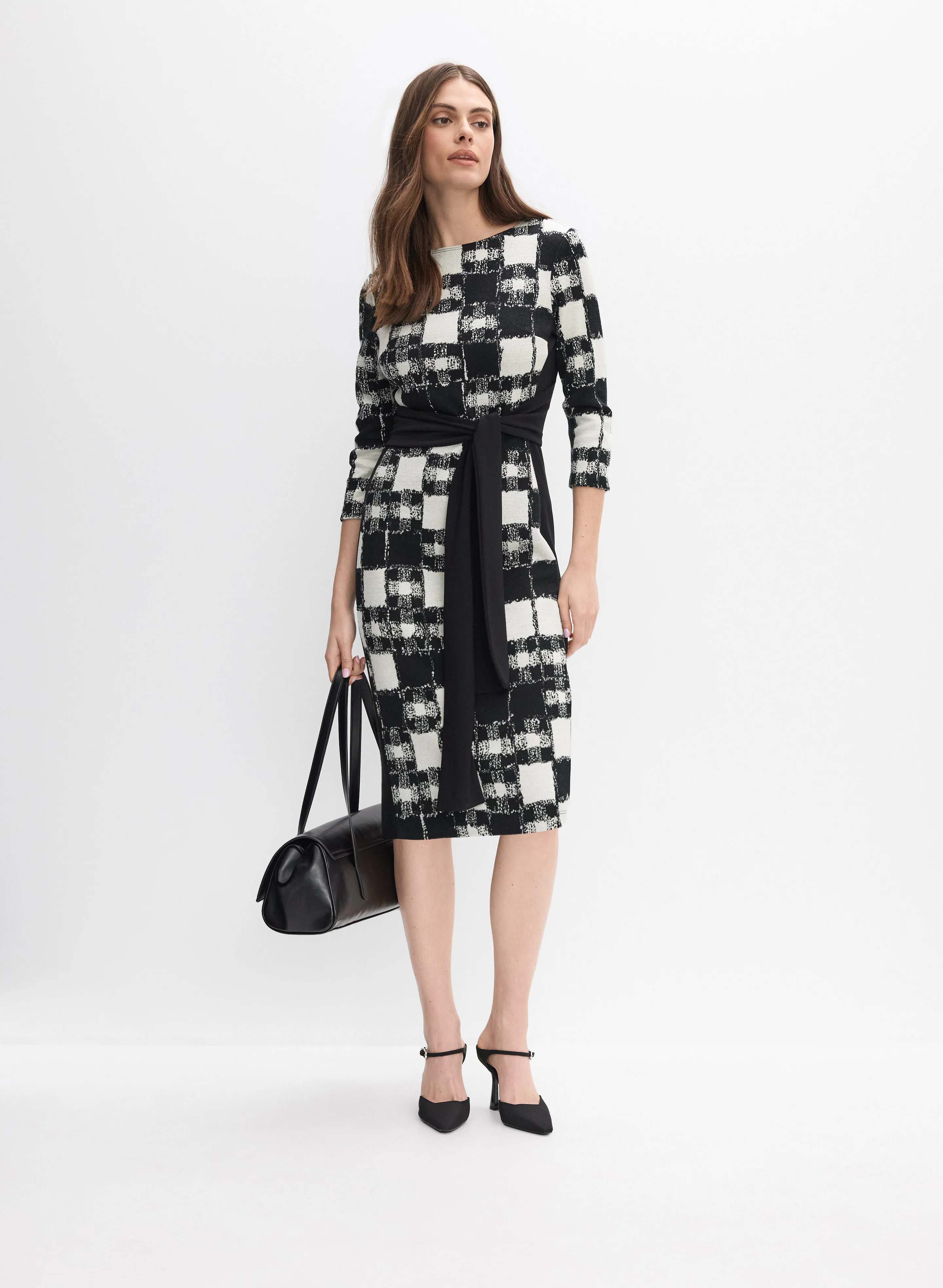 Joseph Ribkoff - Plaid Midi Dress