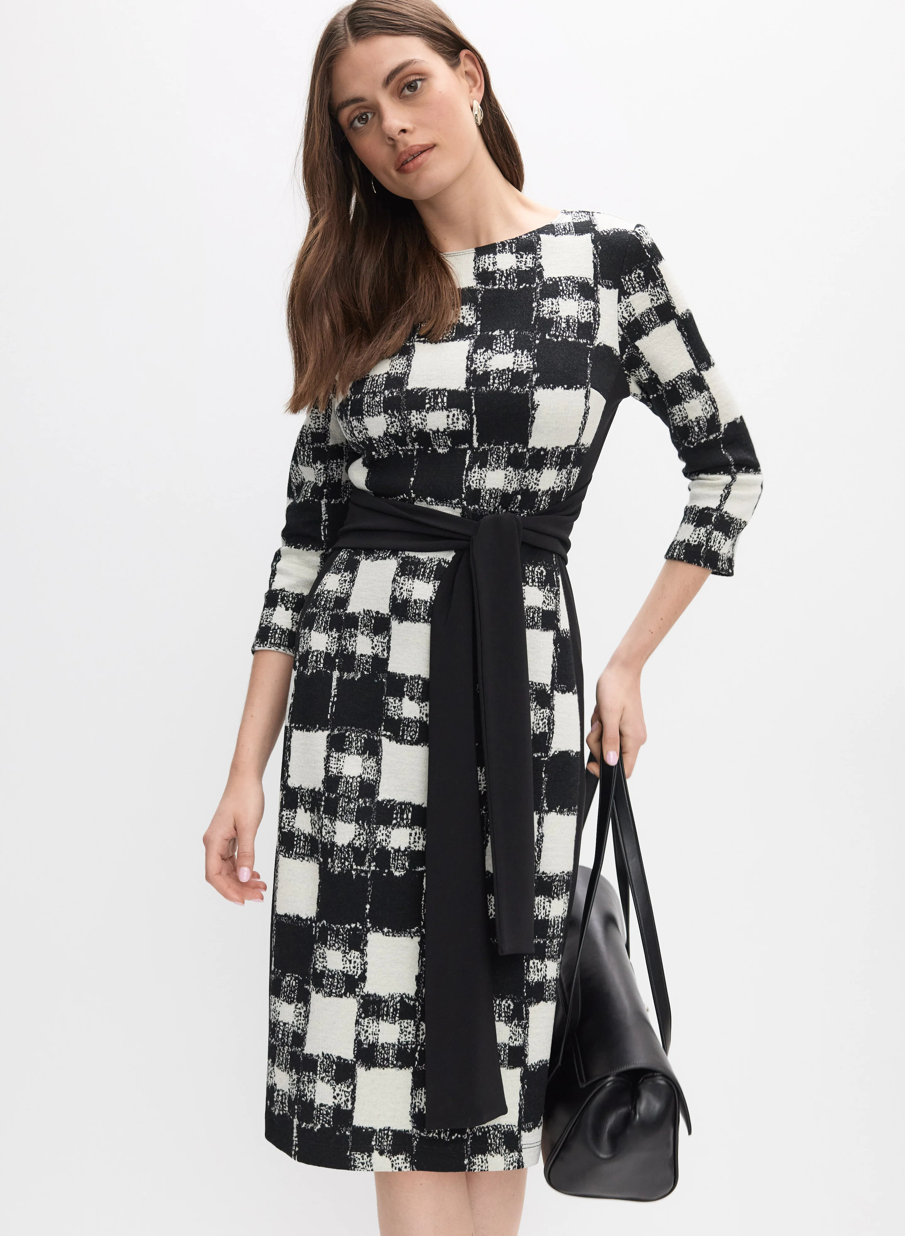 Joseph Ribkoff - Plaid Midi Dress - Image 5