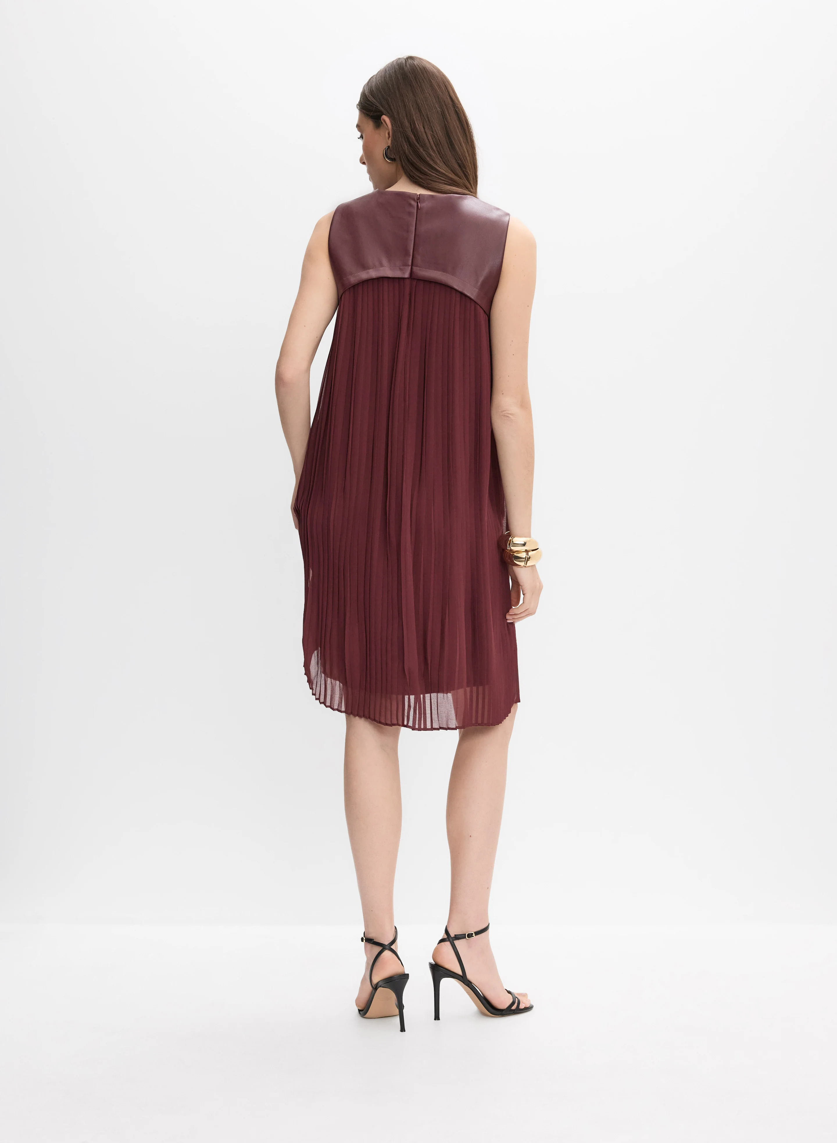 Joseph Ribkoff - Pleated Chiffon Dress - Image 4