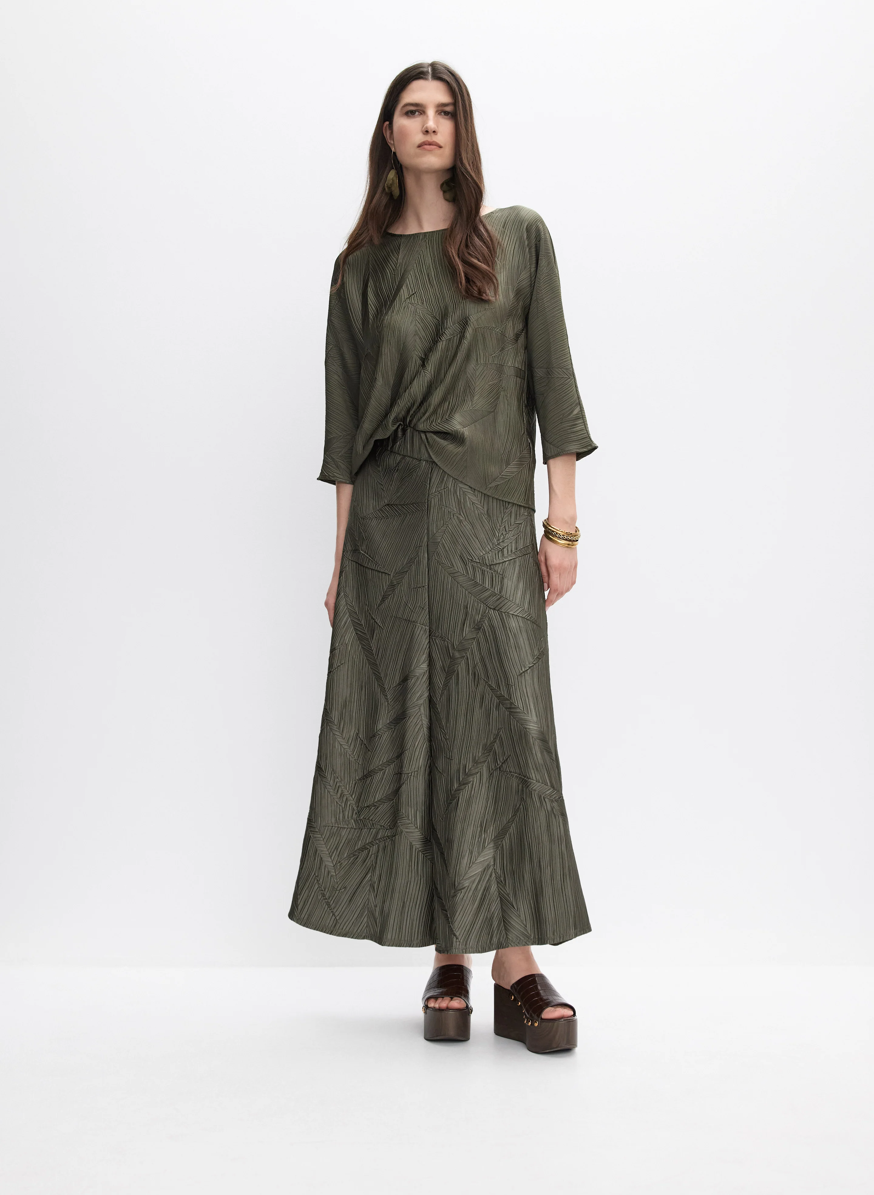 Joseph Ribkoff - Pleated Satin Blouse - Image 6