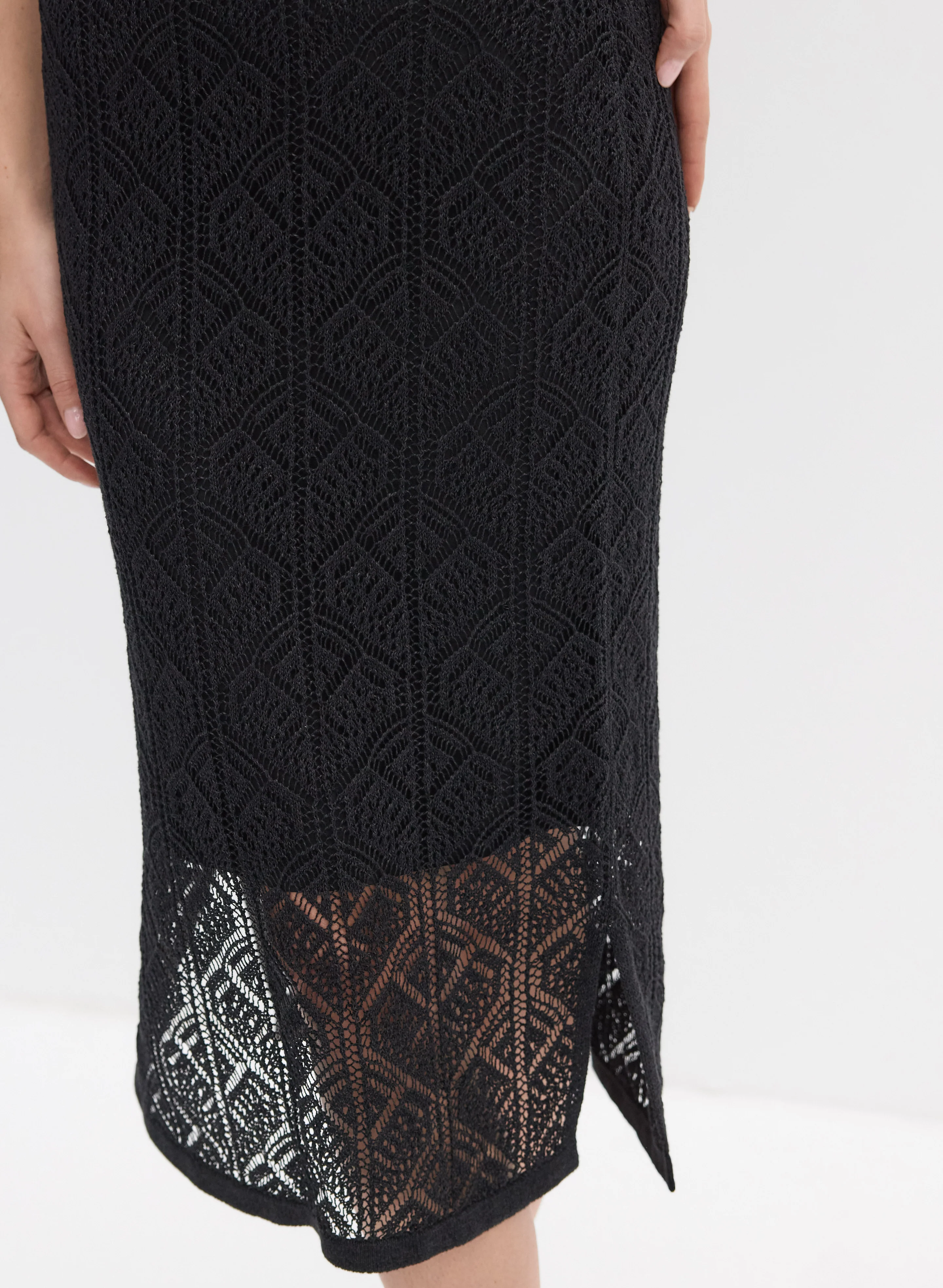 Joseph Ribkoff - Pointelle Knit Skirt - Image 4
