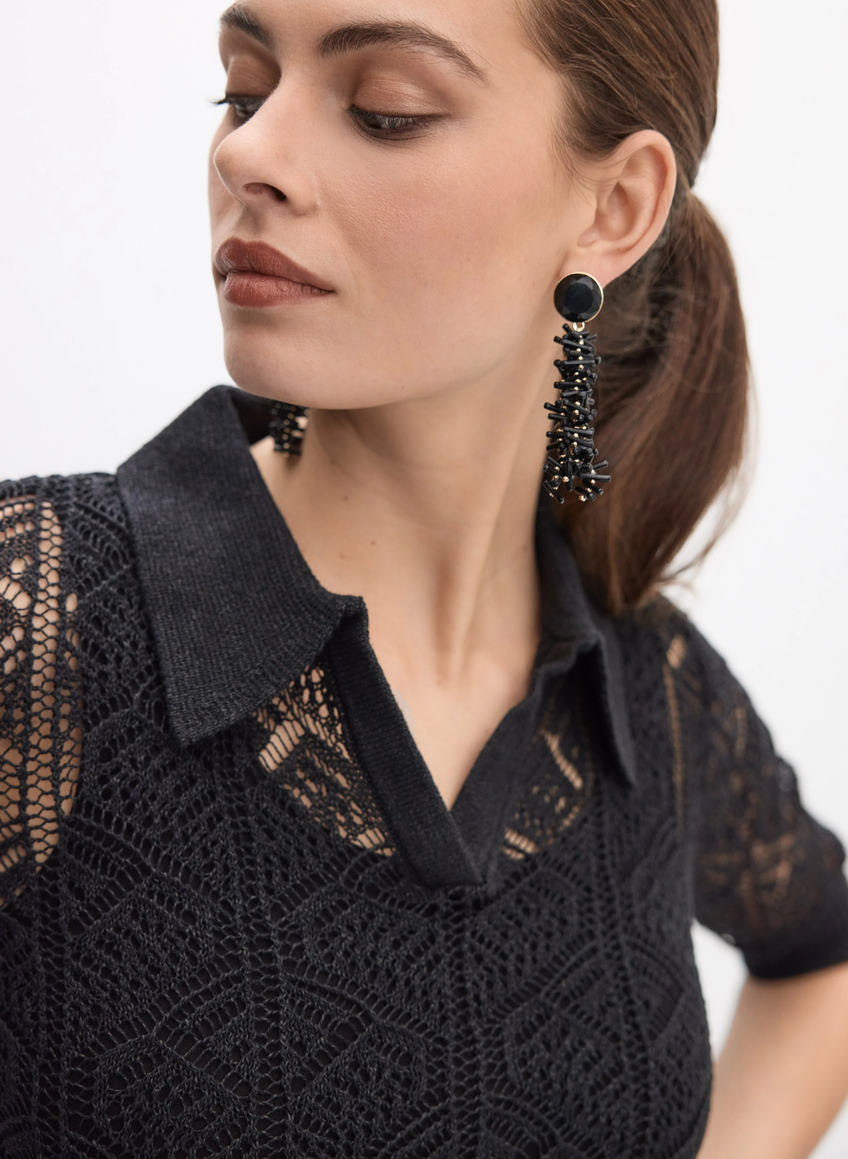 Joseph Ribkoff - Pointelle Knit Sweater - Image 4