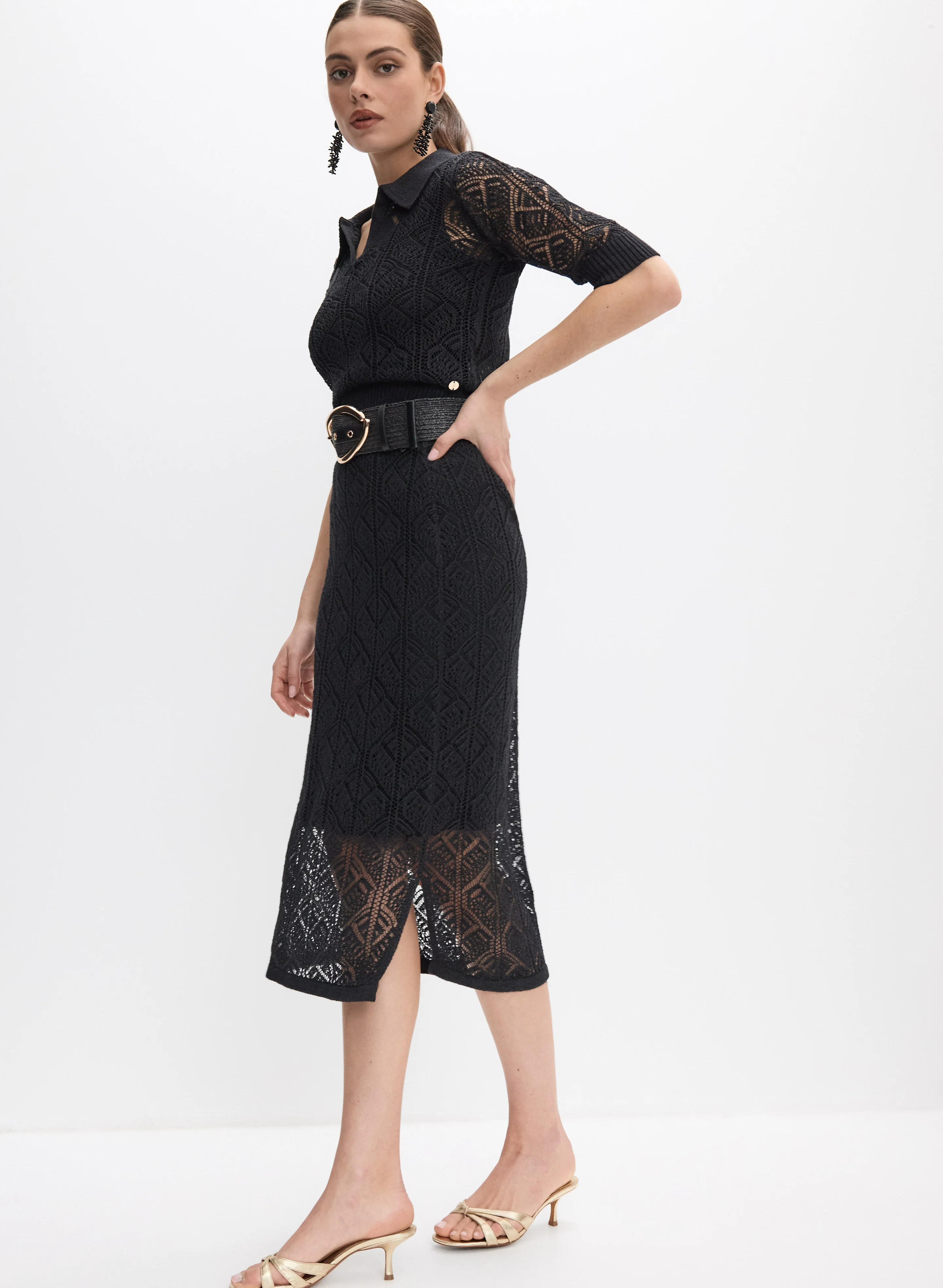 Joseph Ribkoff - Pointelle Knit Sweater - Image 5