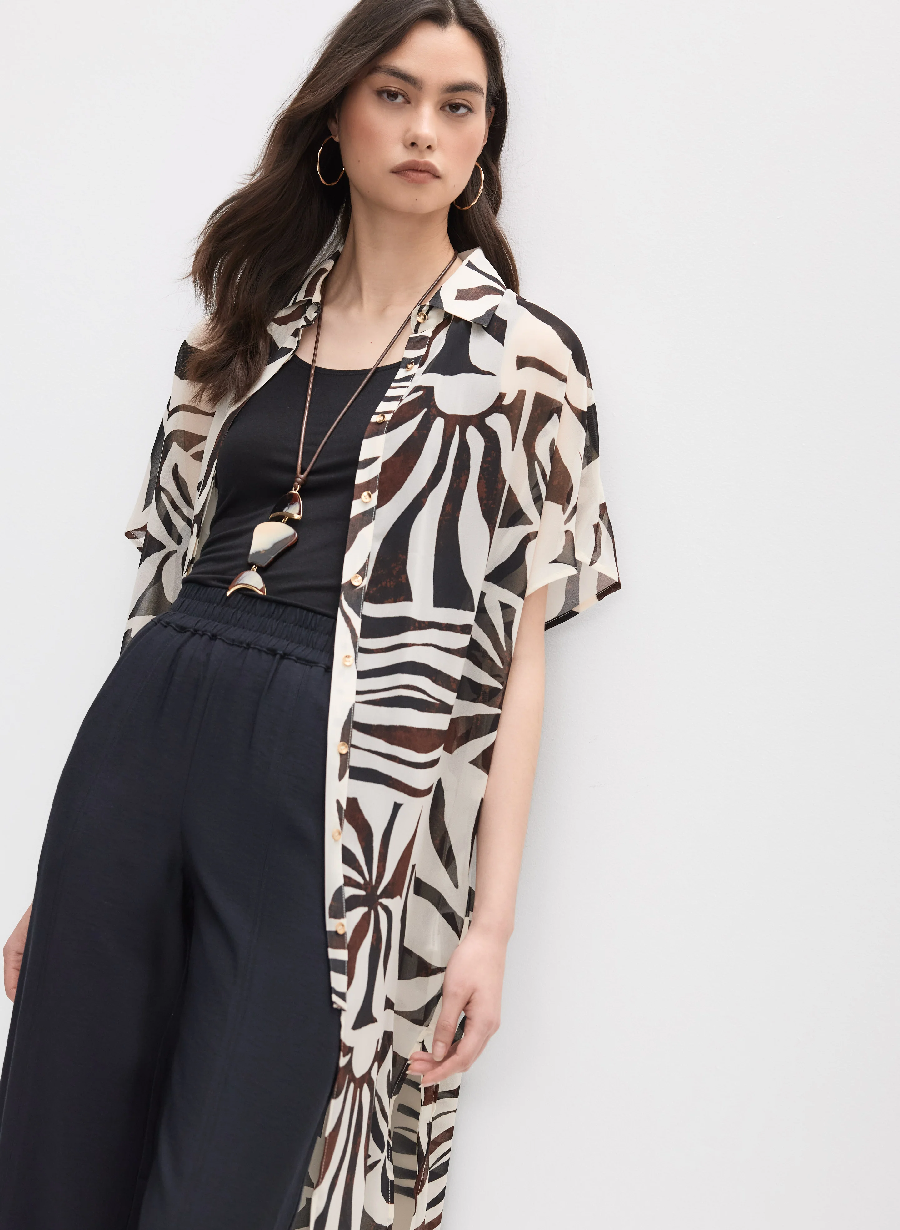 Joseph Ribkoff - Printed Long Blouse - Image 5