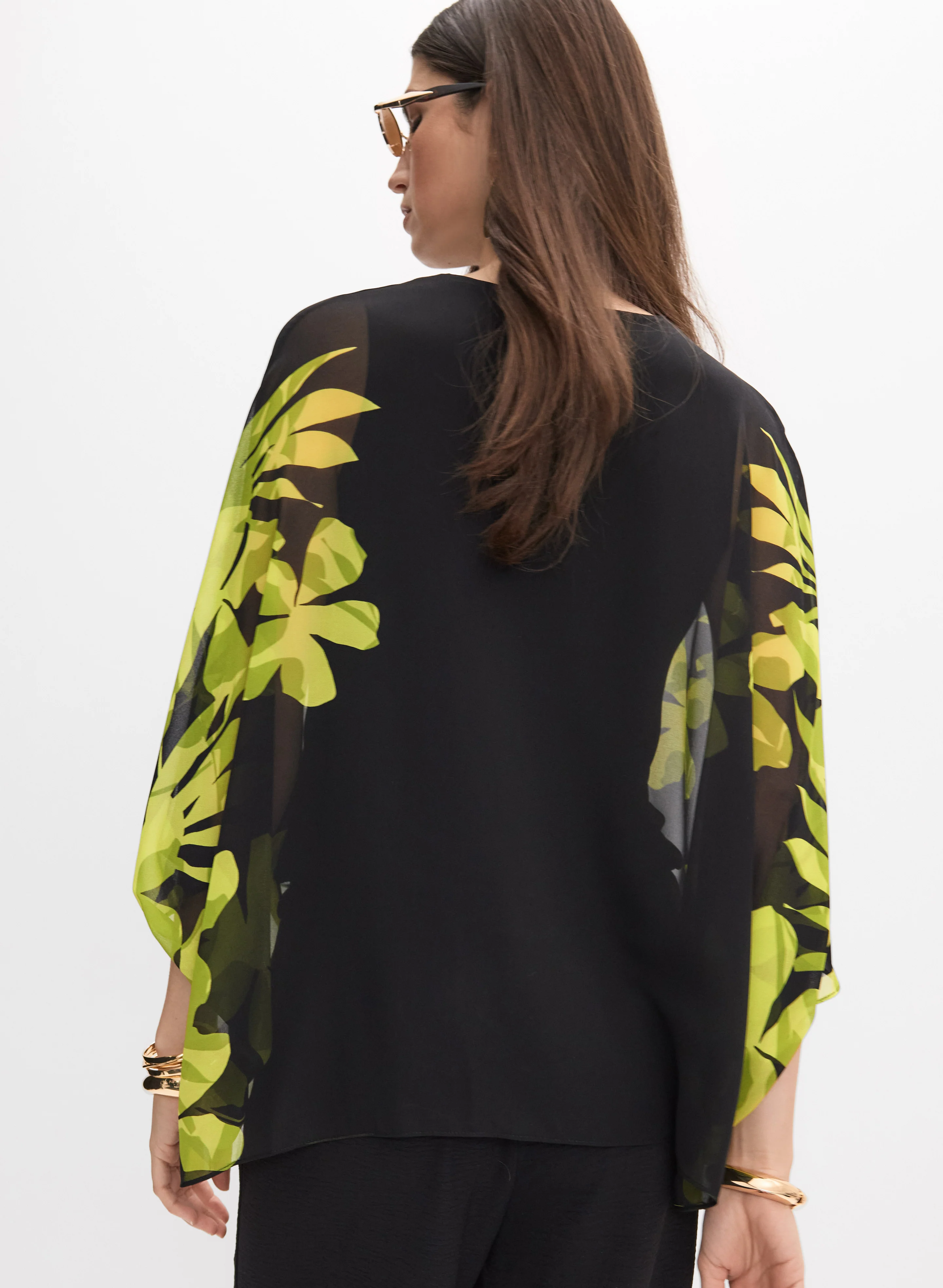 Joseph Ribkoff - Printed Poncho Blouse - Image 4