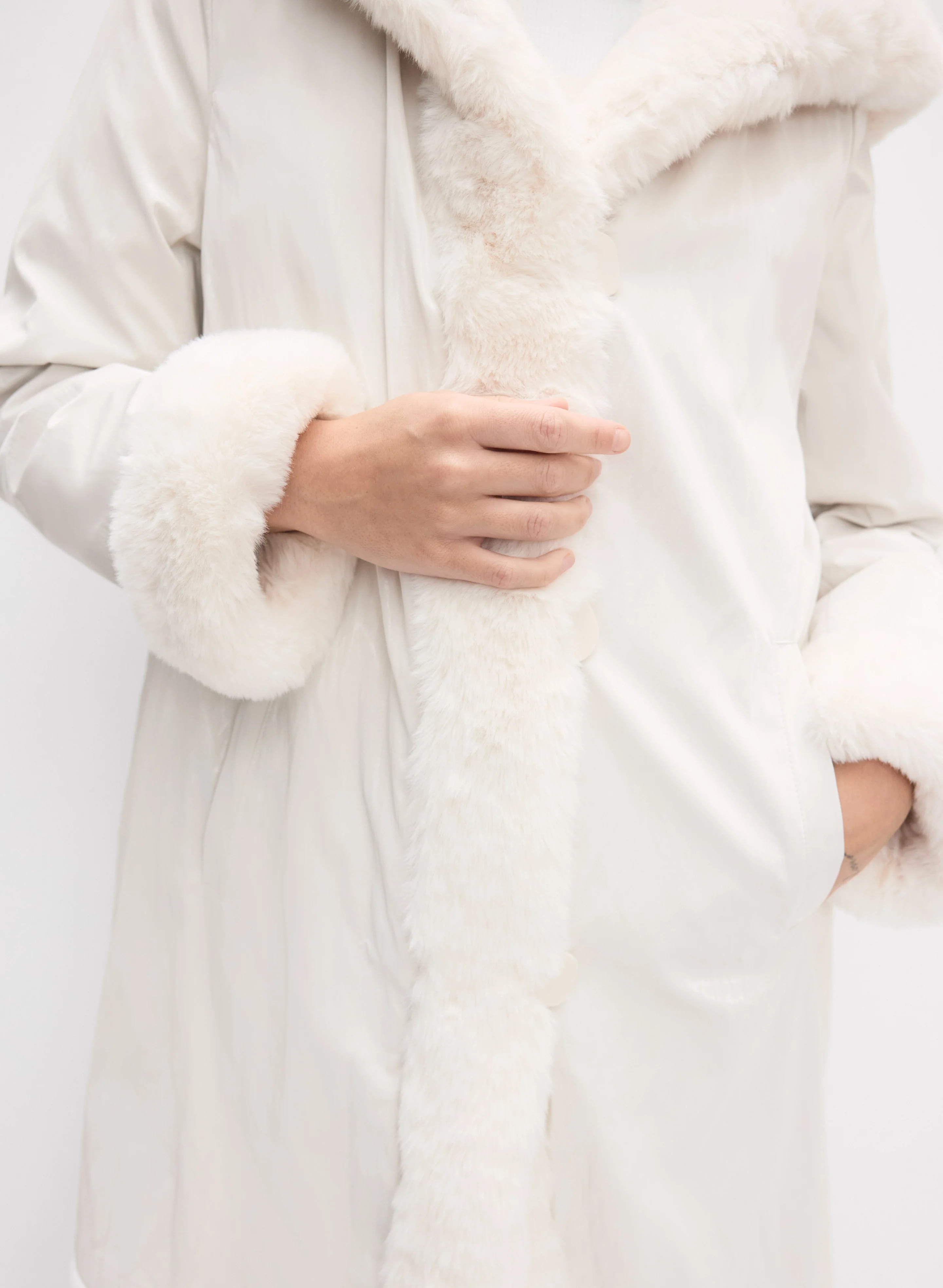 Joseph Ribkoff - Reversible Faux-Fur Coat - Image 5