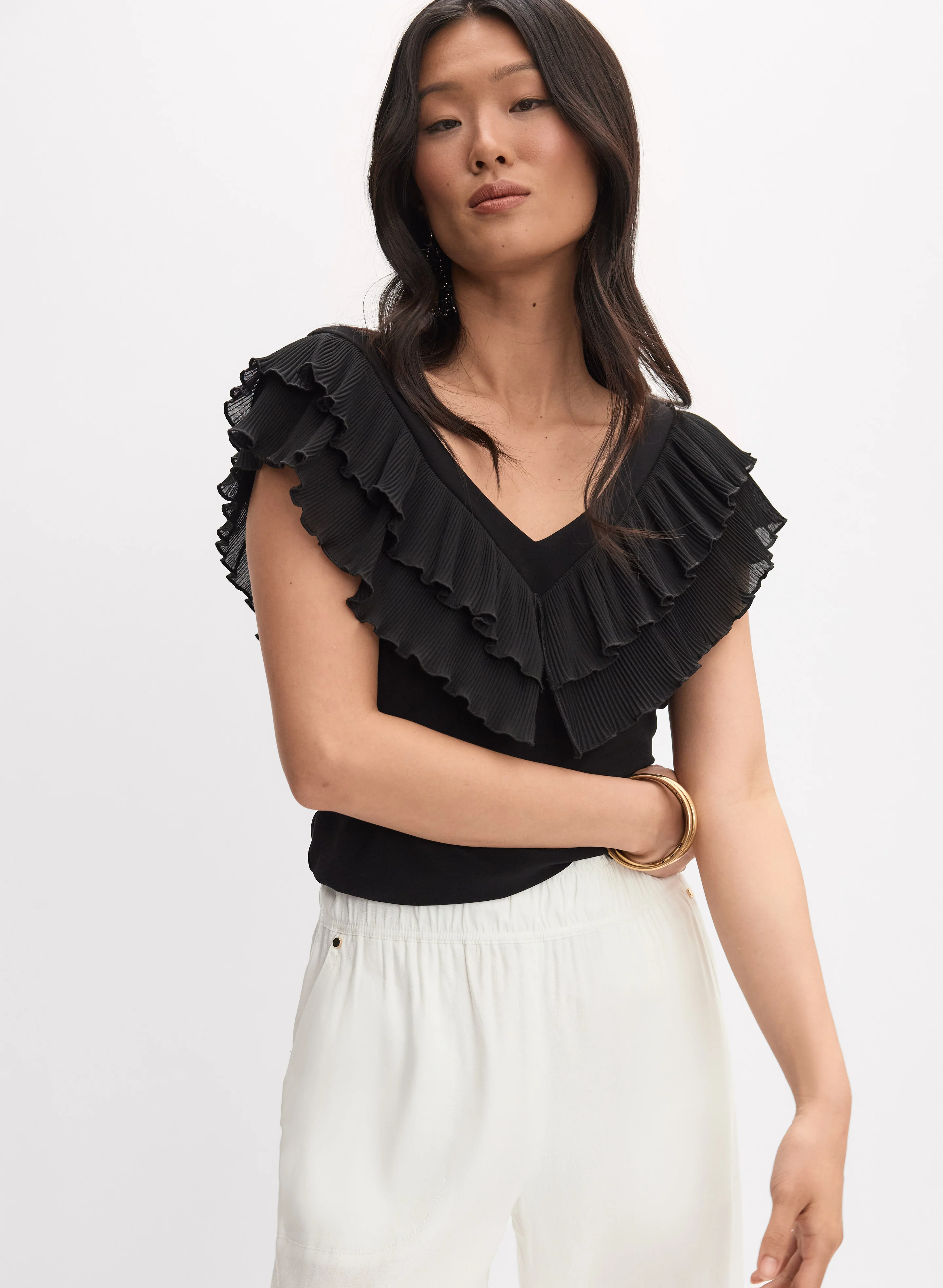 Joseph Ribkoff - Ruffle Detail Top