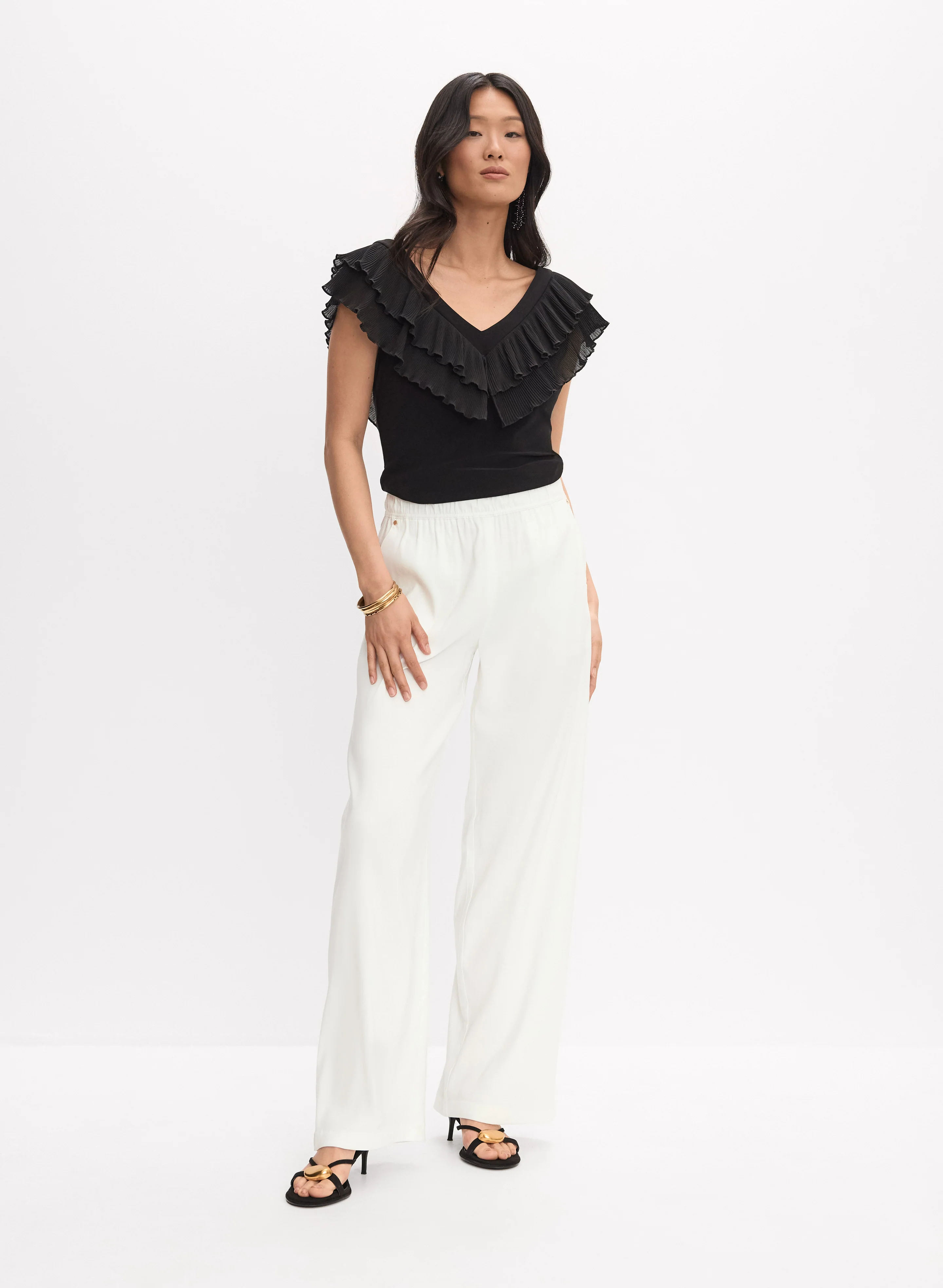 Joseph Ribkoff - Ruffle Detail Top - Image 3