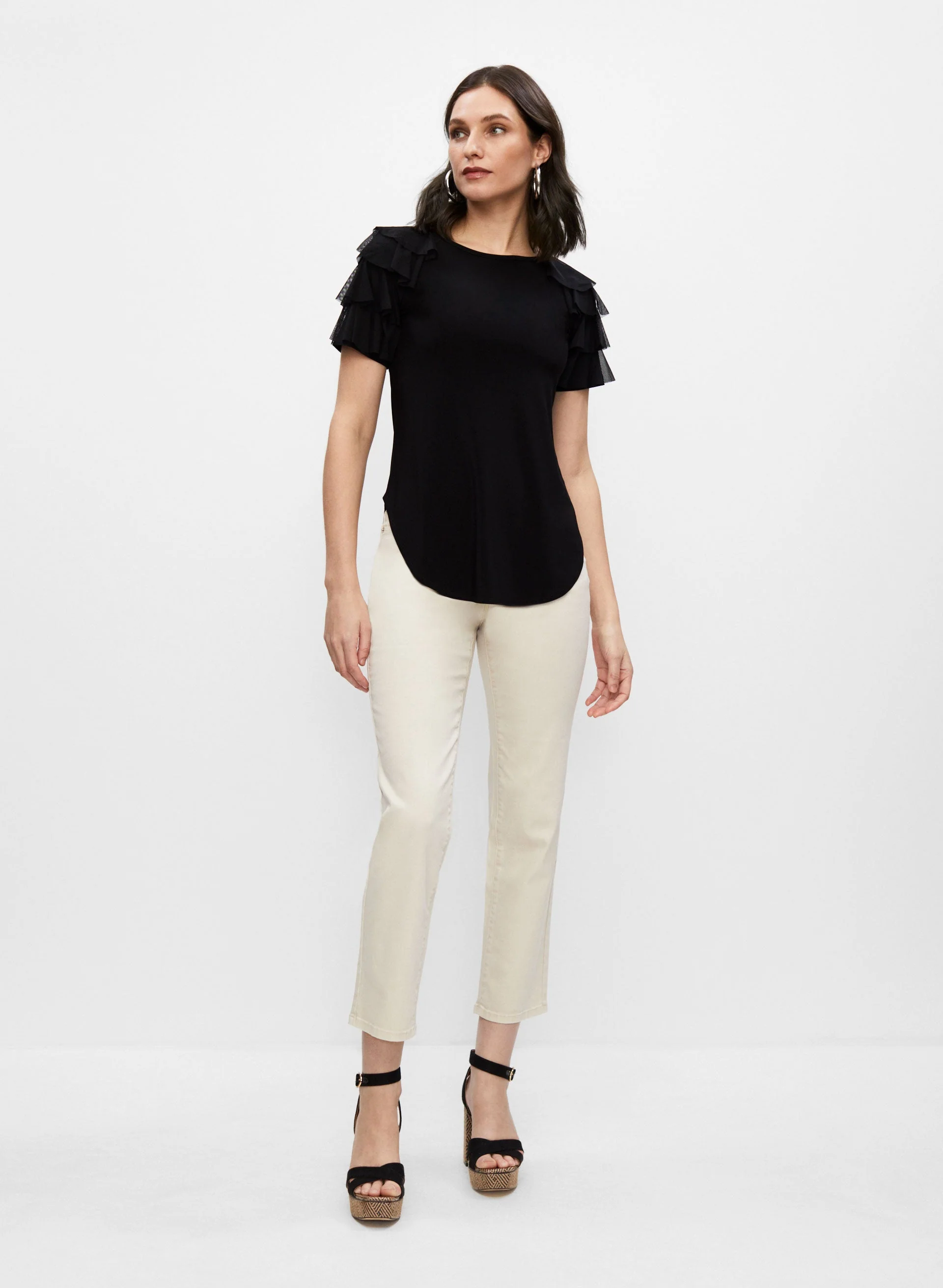 Joseph Ribkoff - Ruffle Sleeve Top - Image 4