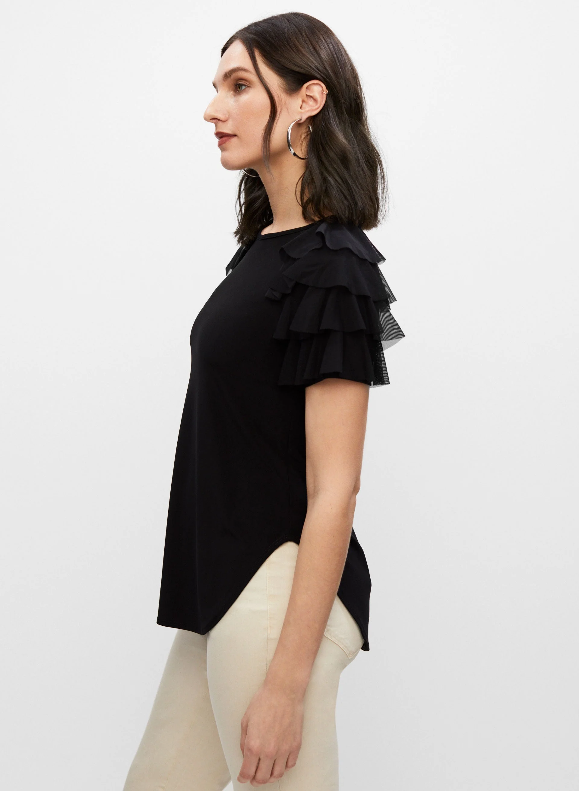 Joseph Ribkoff - Ruffle Sleeve Top - Image 5