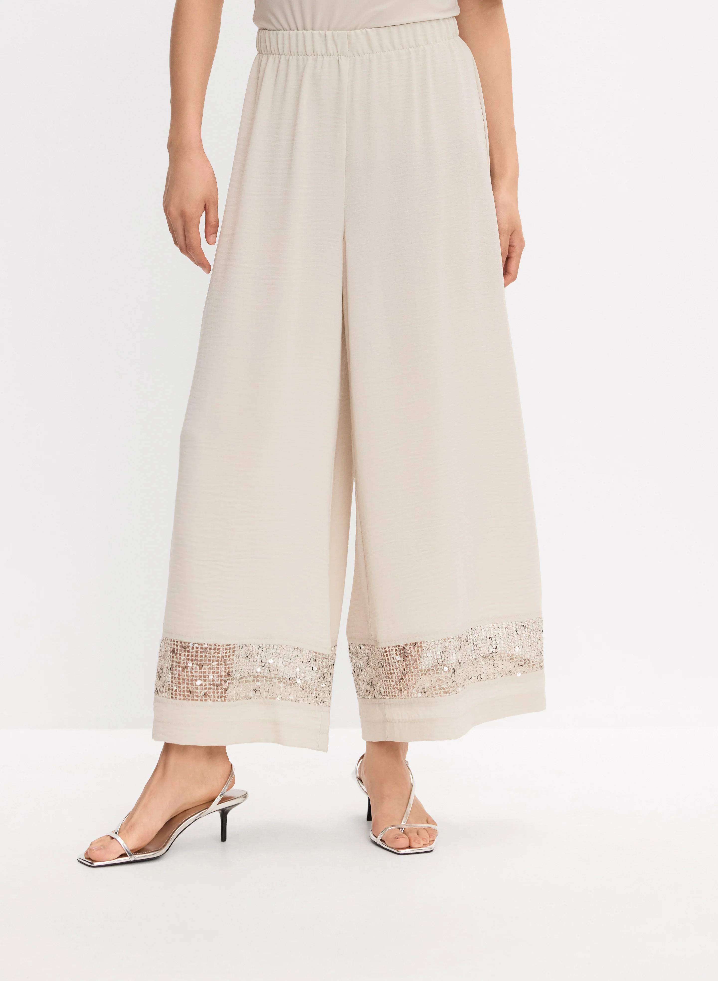 Joseph Ribkoff - Sequined Mesh Detail Pants