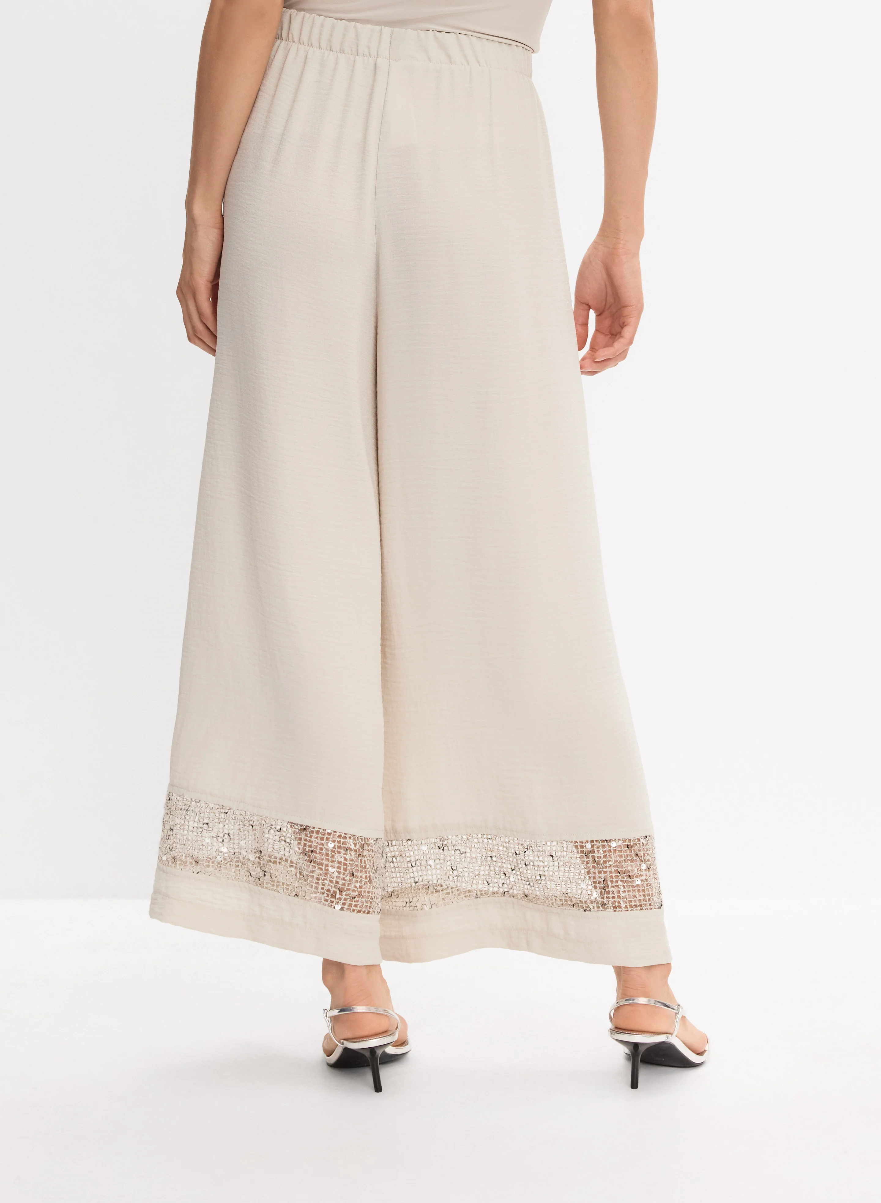Joseph Ribkoff - Sequined Mesh Detail Pants - Image 4