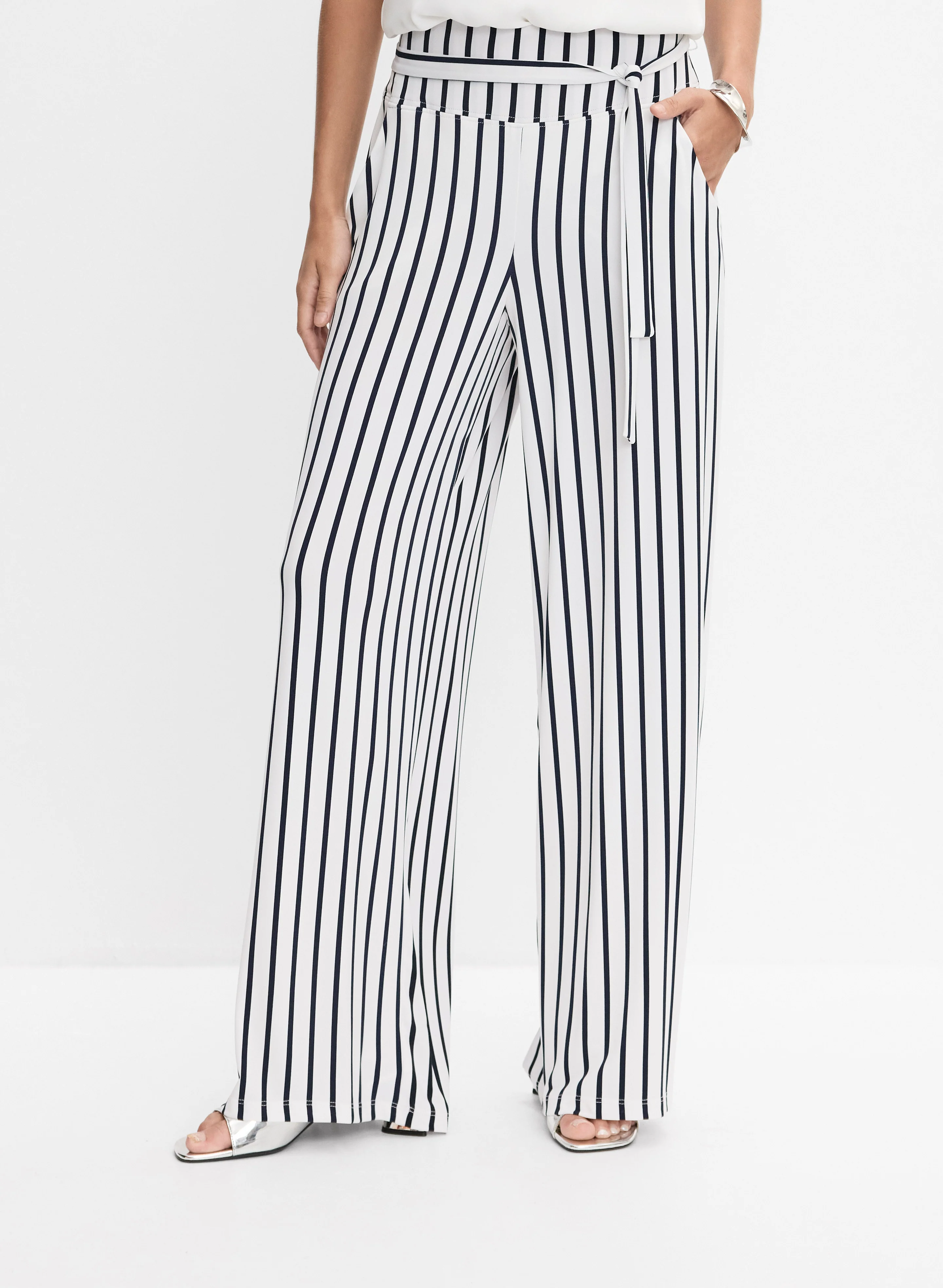 Joseph Ribkoff - Stripe Wide-Leg Pants