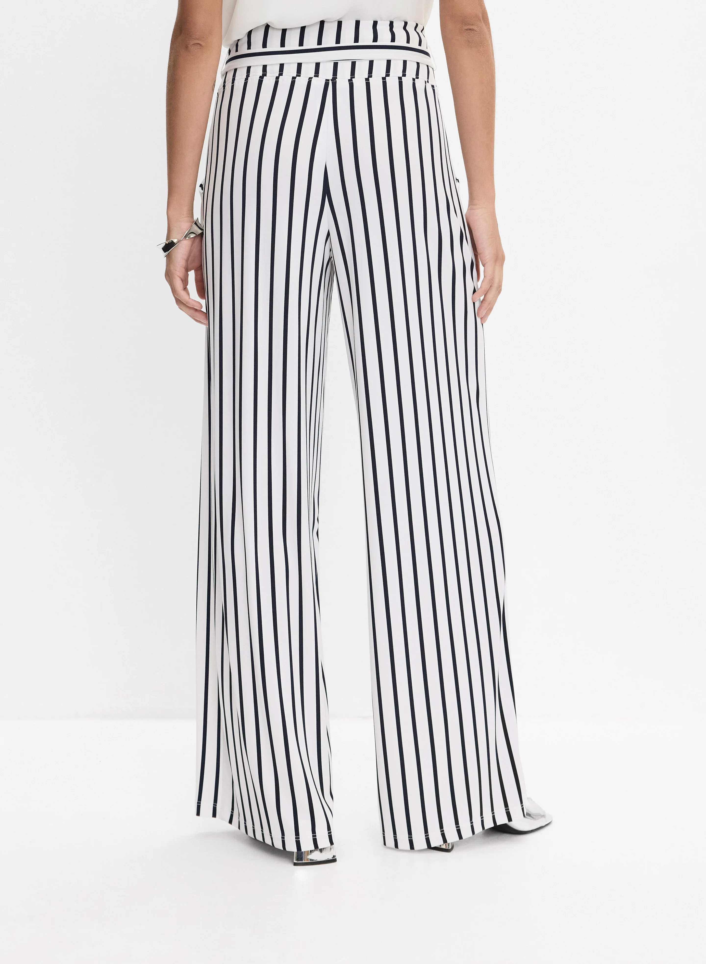 Joseph Ribkoff - Stripe Wide-Leg Pants - Image 2