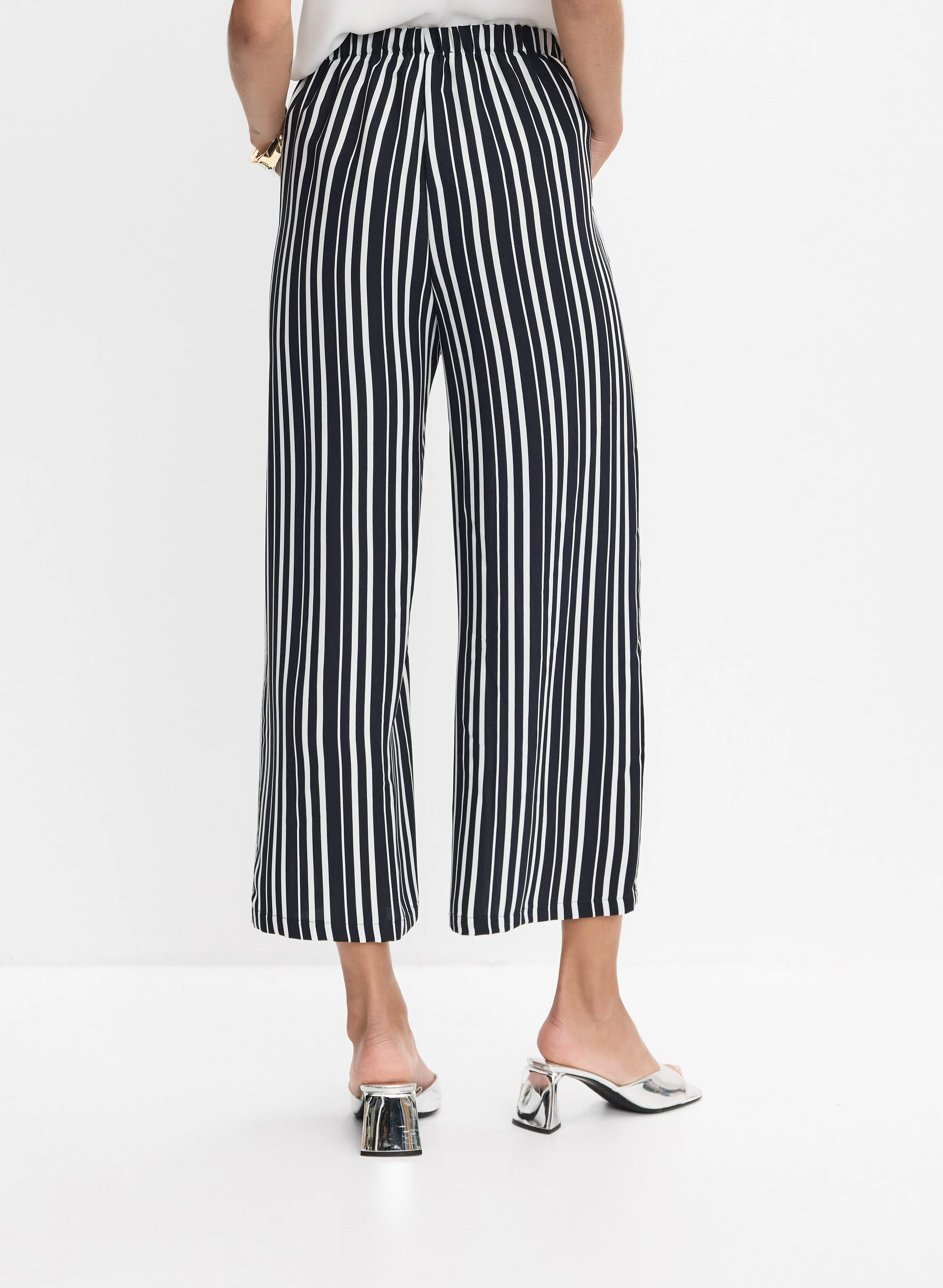 Joseph Ribkoff - Striped Crepe Culottes - Image 2