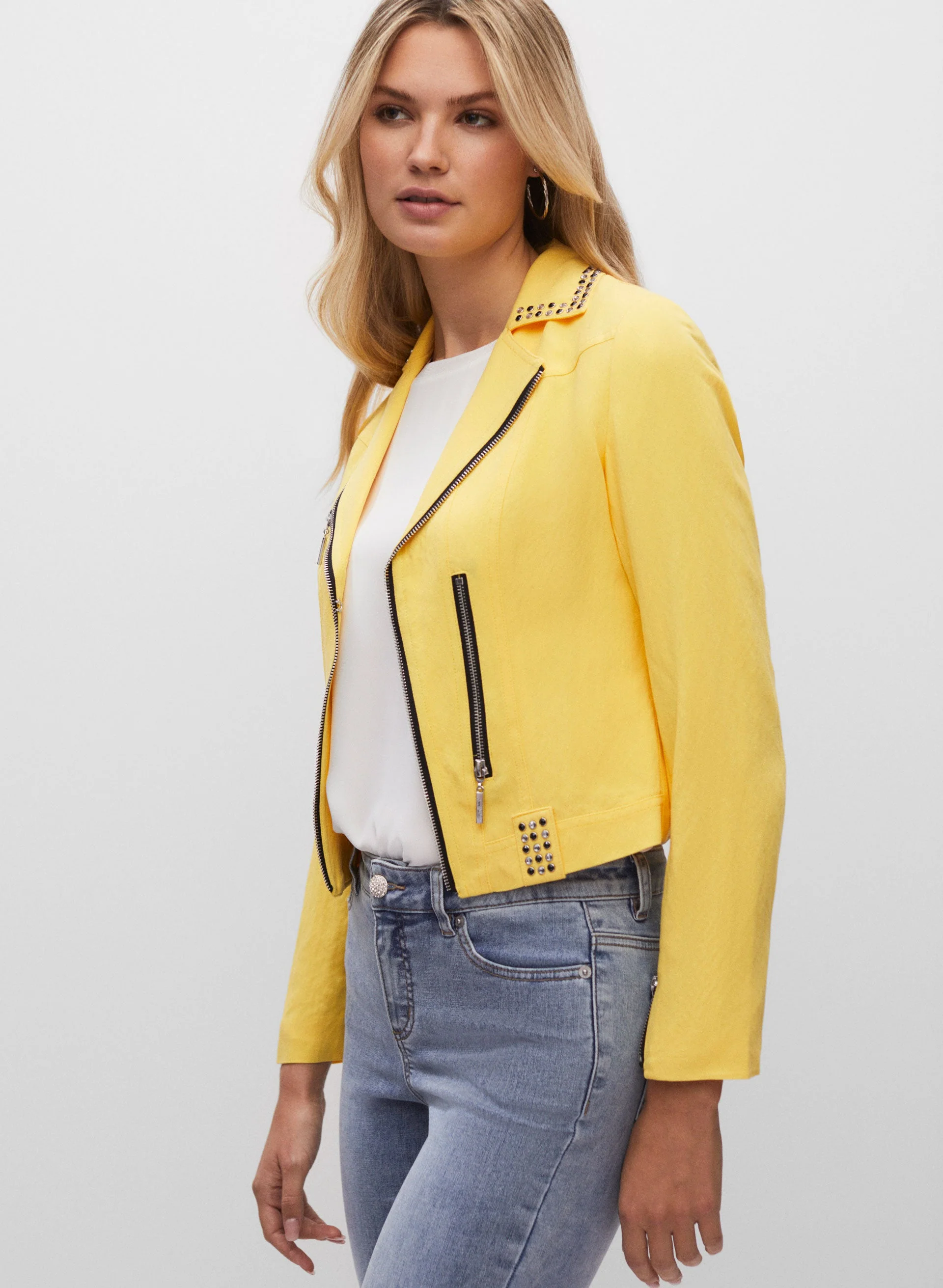 Joseph Ribkoff - Stud Detail Motto Jacket - Image 2
