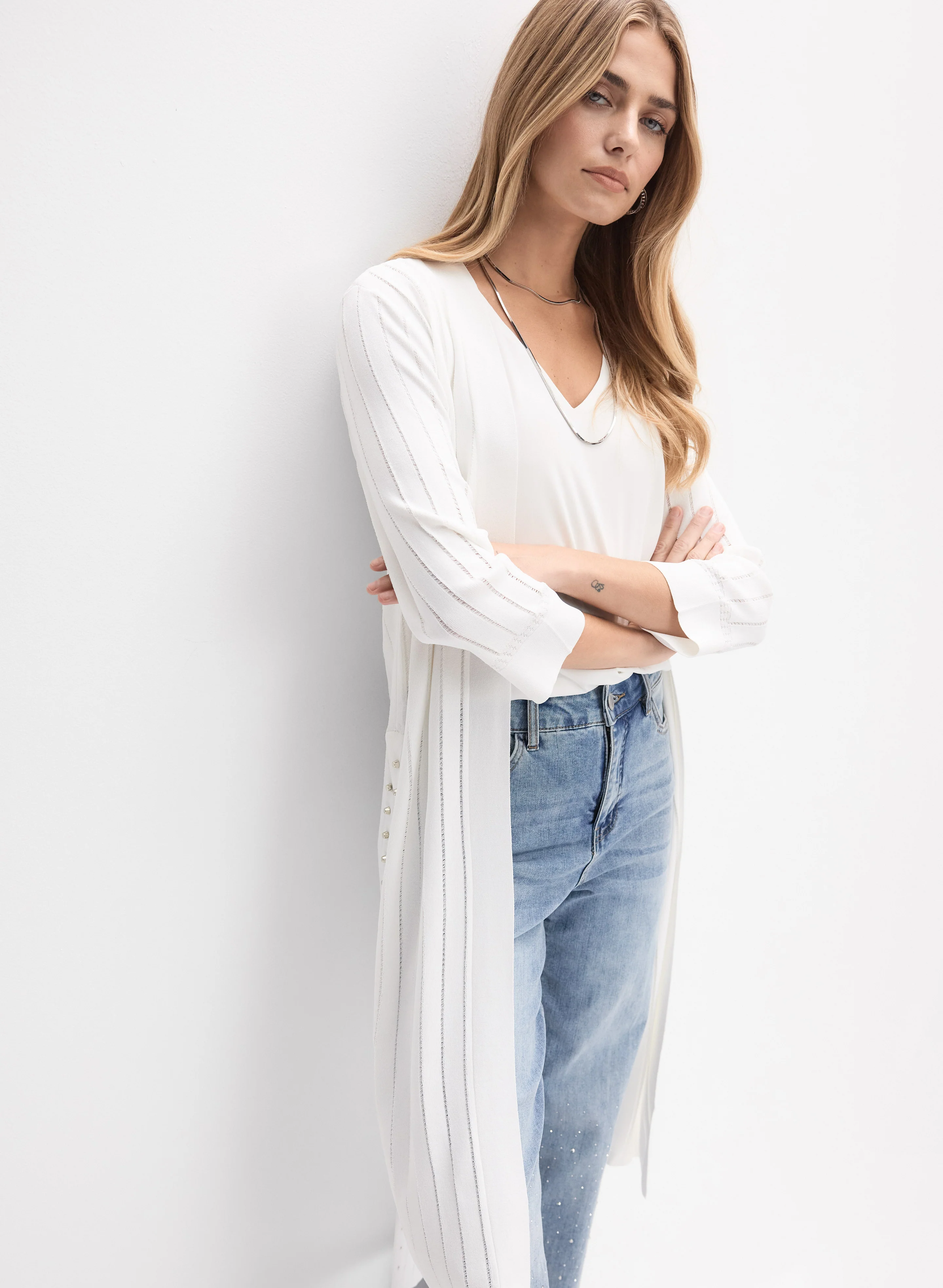 Joseph Ribkoff - Studded Trim Cardigan - Image 3