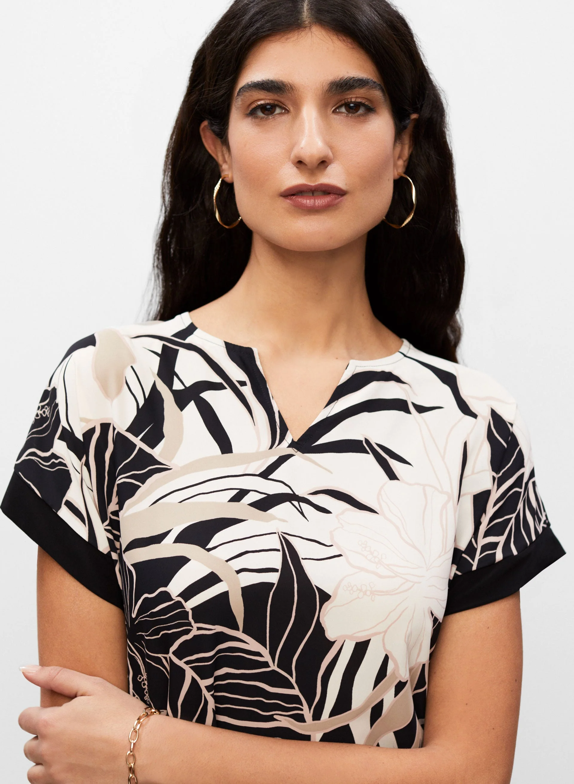 Joseph Ribkoff - Tropical Print Top - Image 3